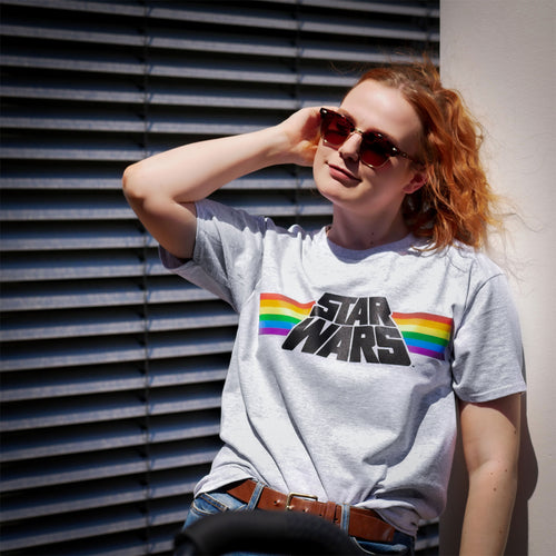 Zdjęcie produktu Star Wars - Classic Rainbow Logo Pride T-Shirt szary