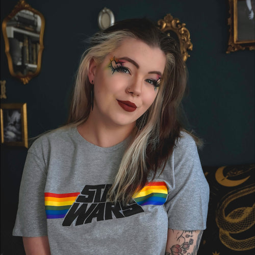 Zdjęcie produktu Star Wars - Classic Rainbow Logo Pride T-Shirt szary