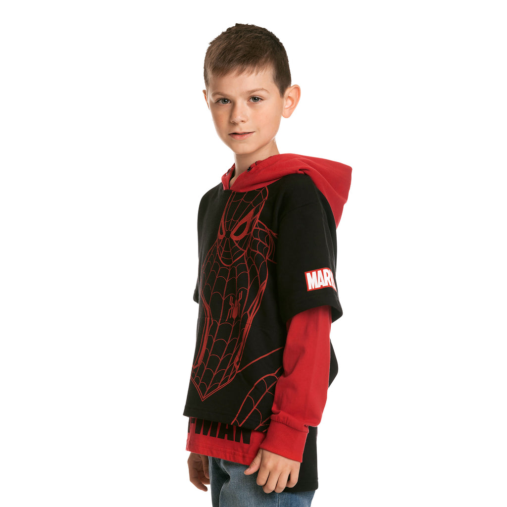 Zdjęcie produktu Bluza z kapturem Spider-Man dla dzieci czarno-czerwona