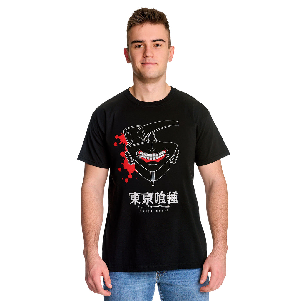 Zdjęcie produktu Tokyo Ghoul - Czarna koszulka z maską wypełnioną krwią