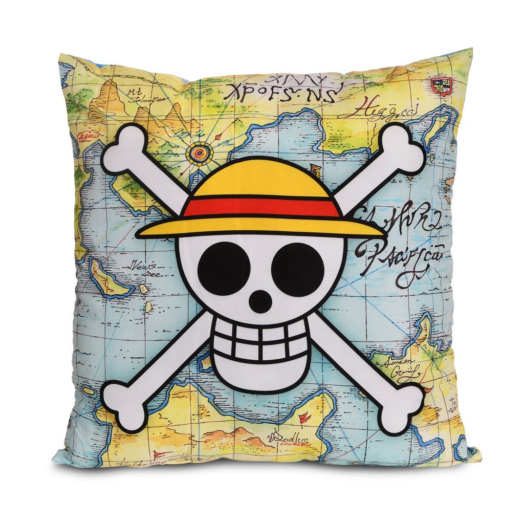 Zdjęcie produktu One Piece - Poduszka z czaszką i załogą piracką