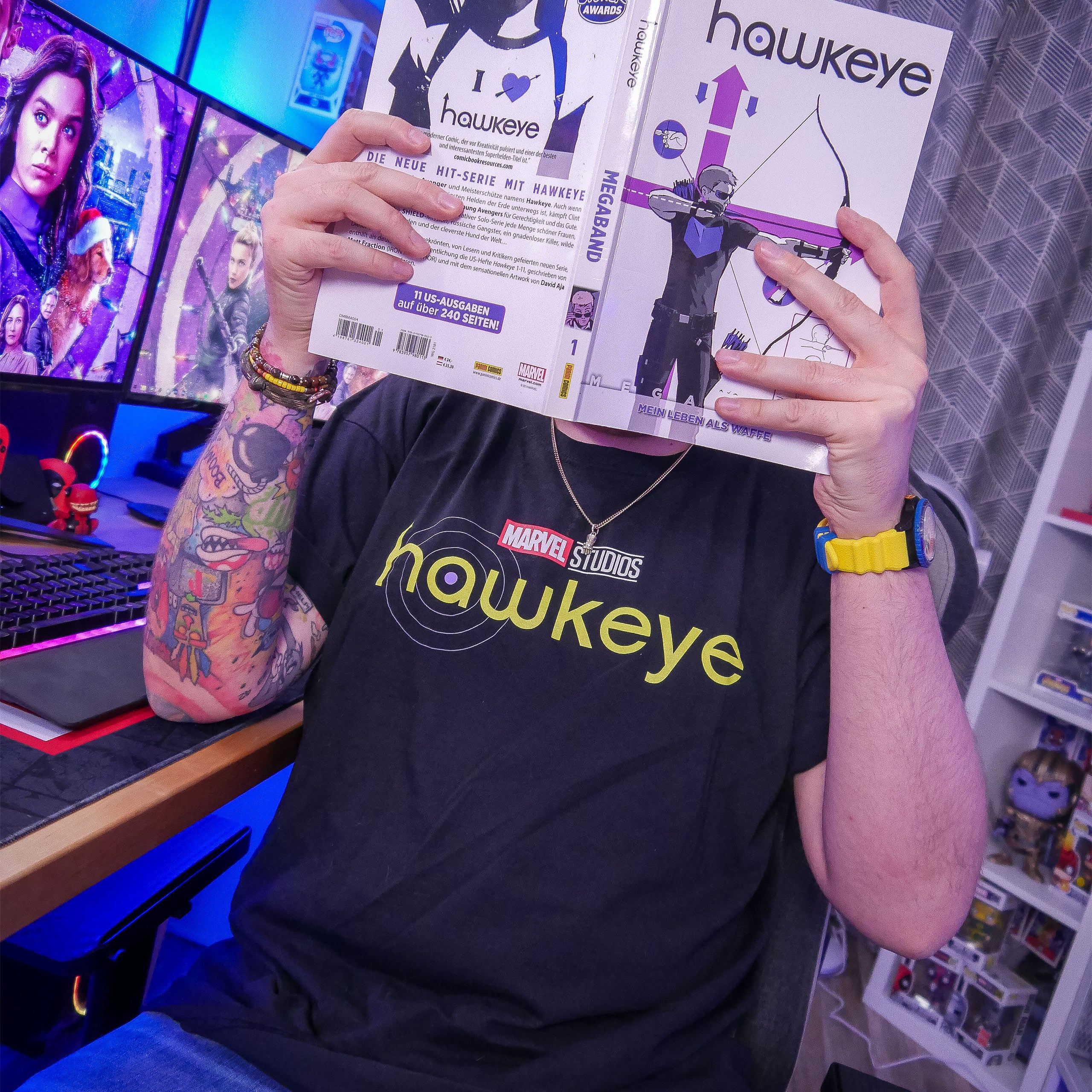 Zdjęcie produktu Marvel Hawkeye - Logo T-Shirt czarne