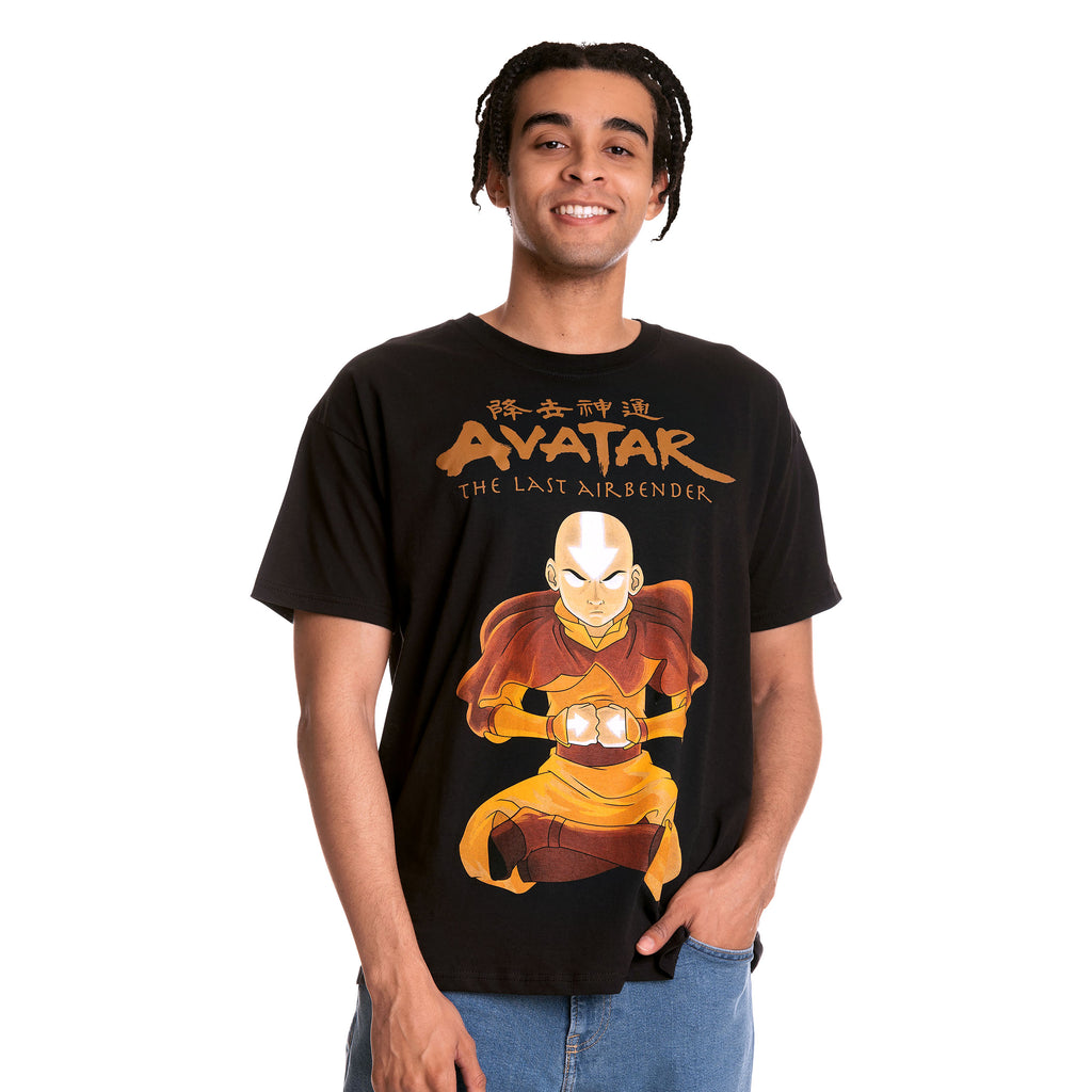 Zdjęcie produktu Avatar: Legenda Aanga - Koszulka Aang w stanie Avatar czarna