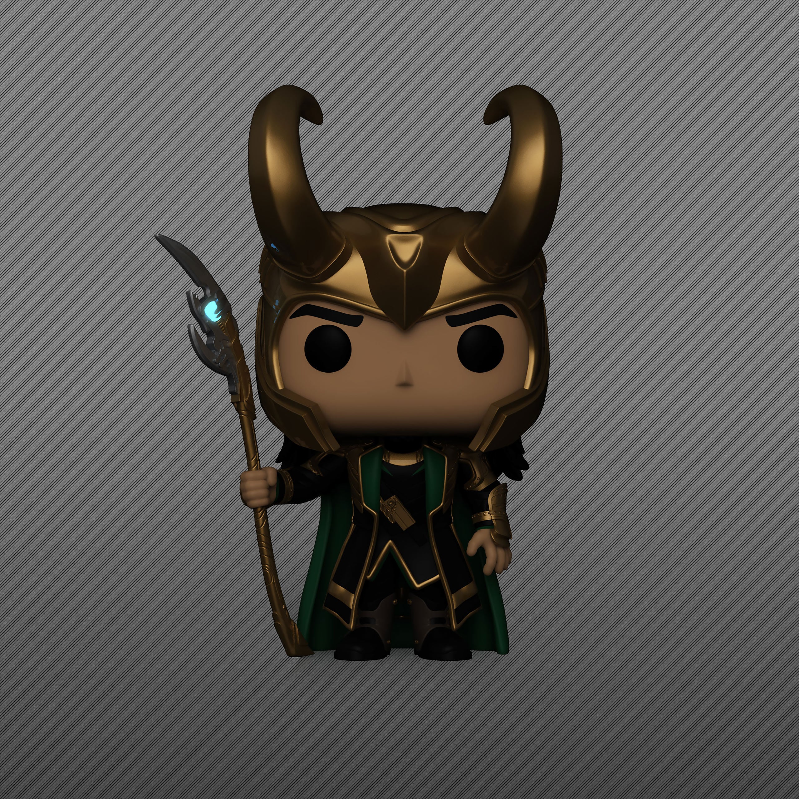 Zdjęcie produktu Marvel - Loki z berłem Glow in the Dark Funko Pop figurka z kiwającą głową