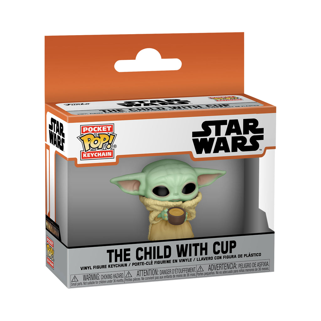 Product image Grogu with Cup Funko Pop Keychain - Star Wars The Mandalorian