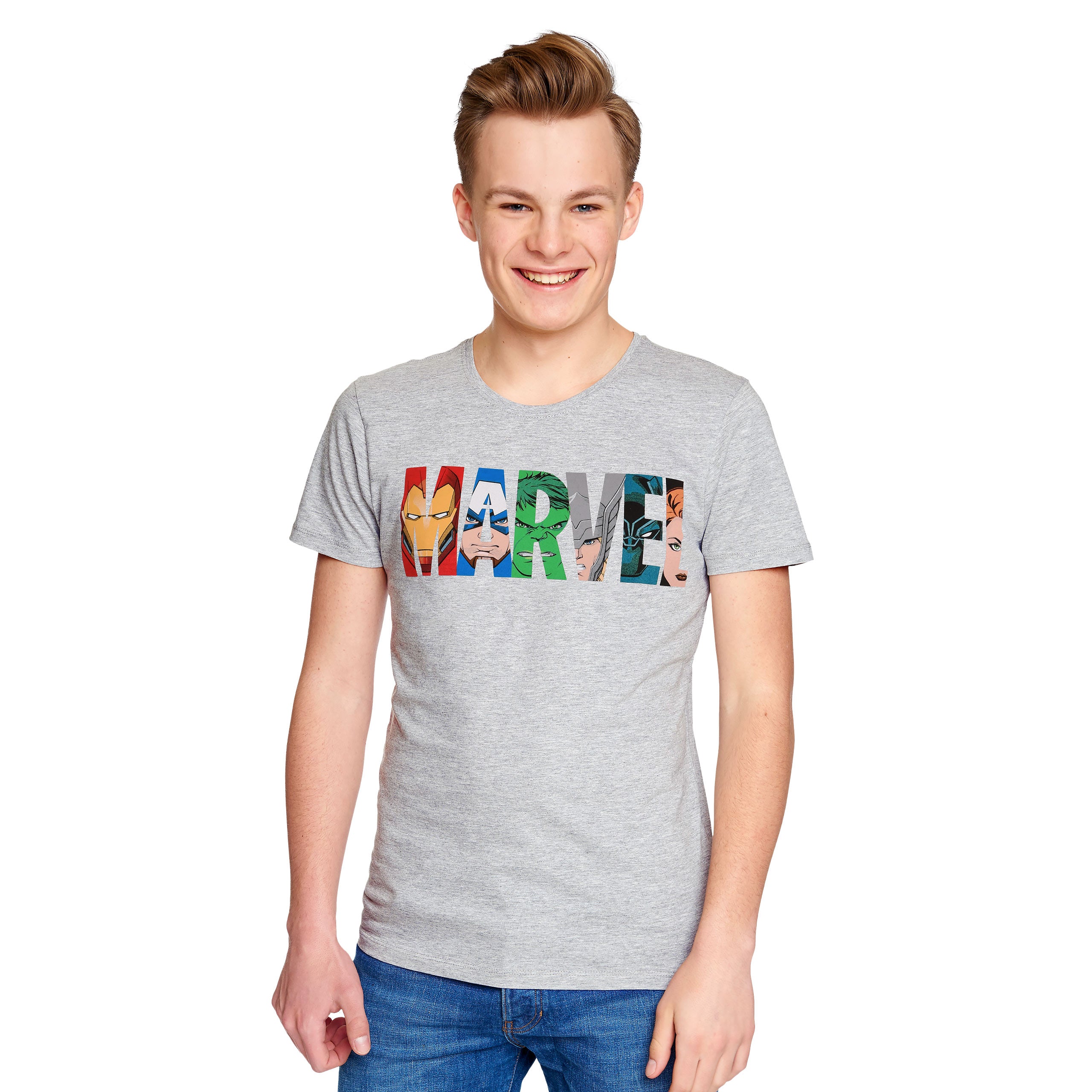 Zdjęcie produktu Marvel - Logo Comic Heroes T-Shirt szare