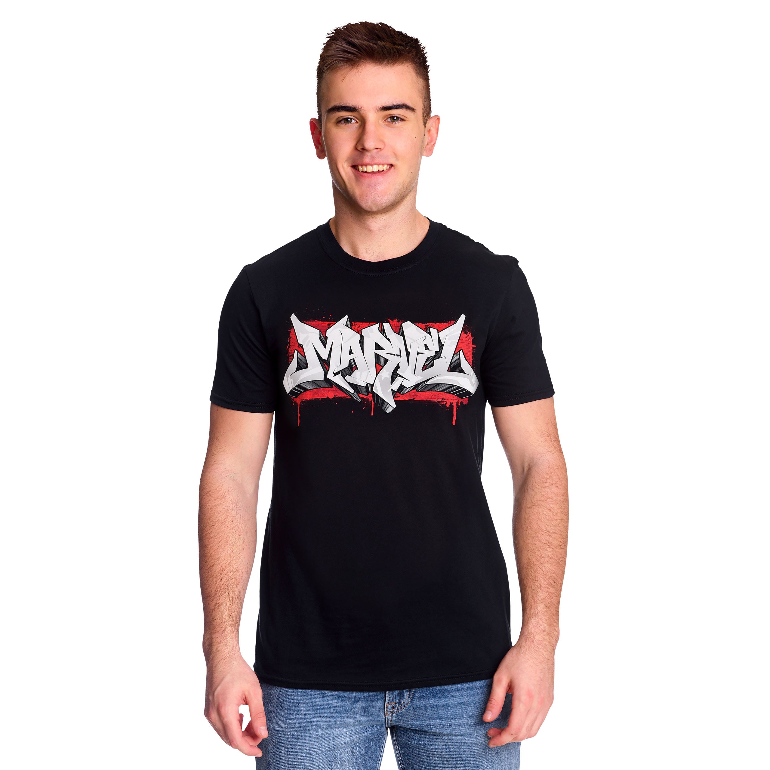 Zdjęcie produktu Marvel - Logo Graffiti T-Shirt czarne