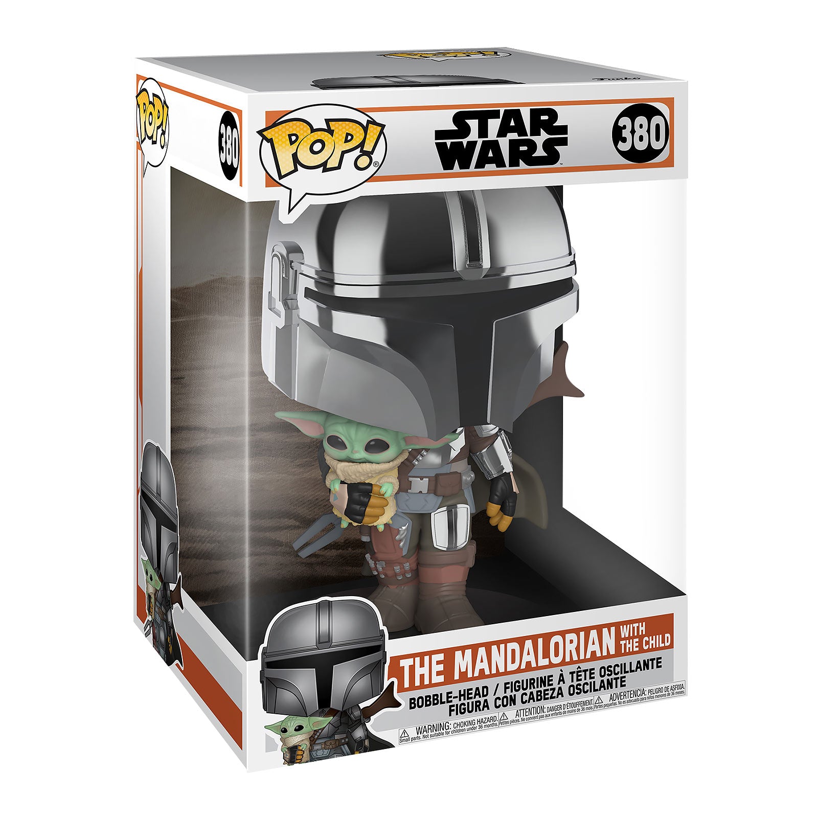 Zdjęcie produktu Mandalorian Chrome Funko Pop figurka z kiwającą głową 26 cm - Star Wars
