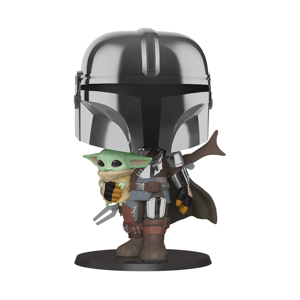 Zdjęcie produktu Mandalorian Chrome Funko Pop figurka z kiwającą głową 26 cm - Star Wars