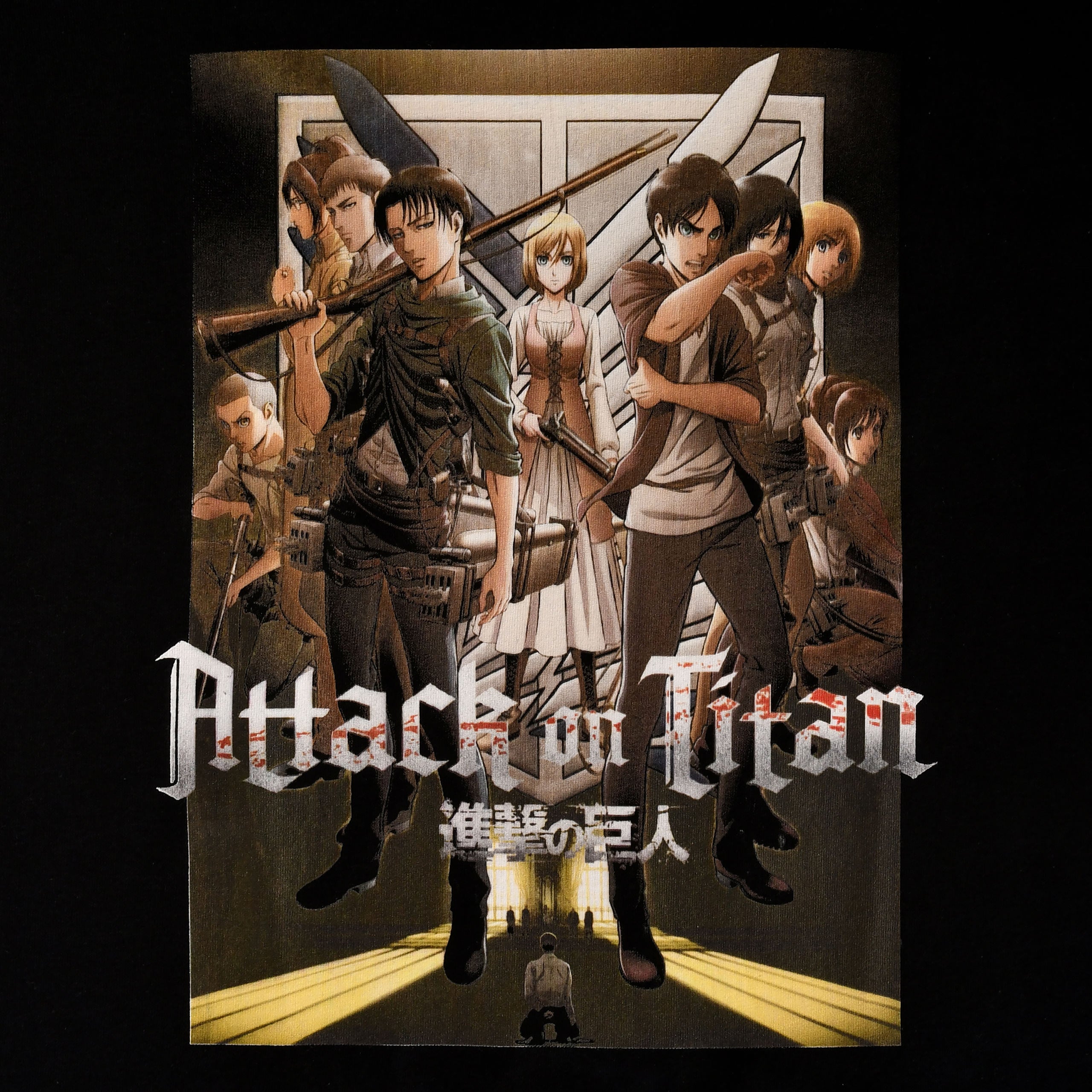 Zdjęcie produktu Attack on Titan - Koszulka z grupą czarna
