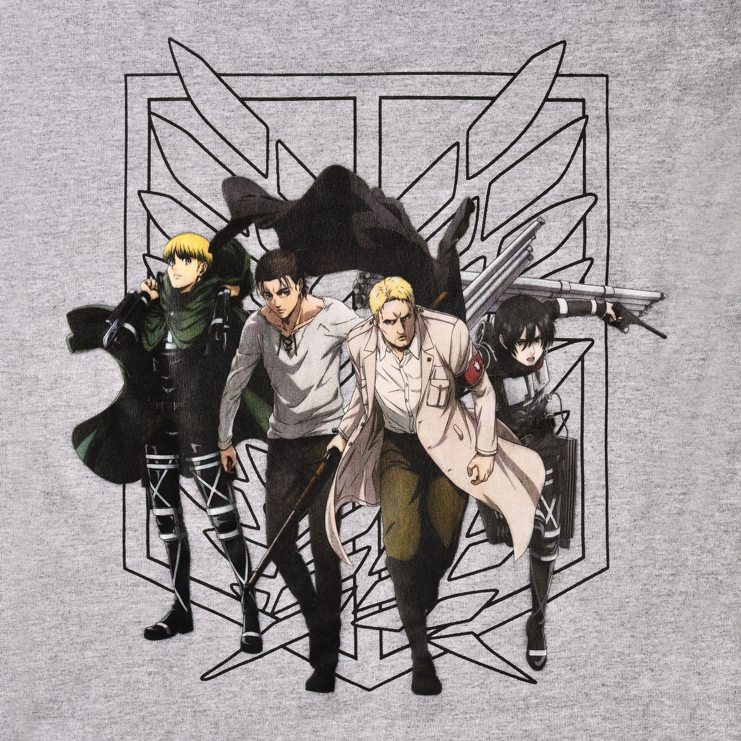Zdjęcie produktu Attack on Titan - Koszulka Grupa szara