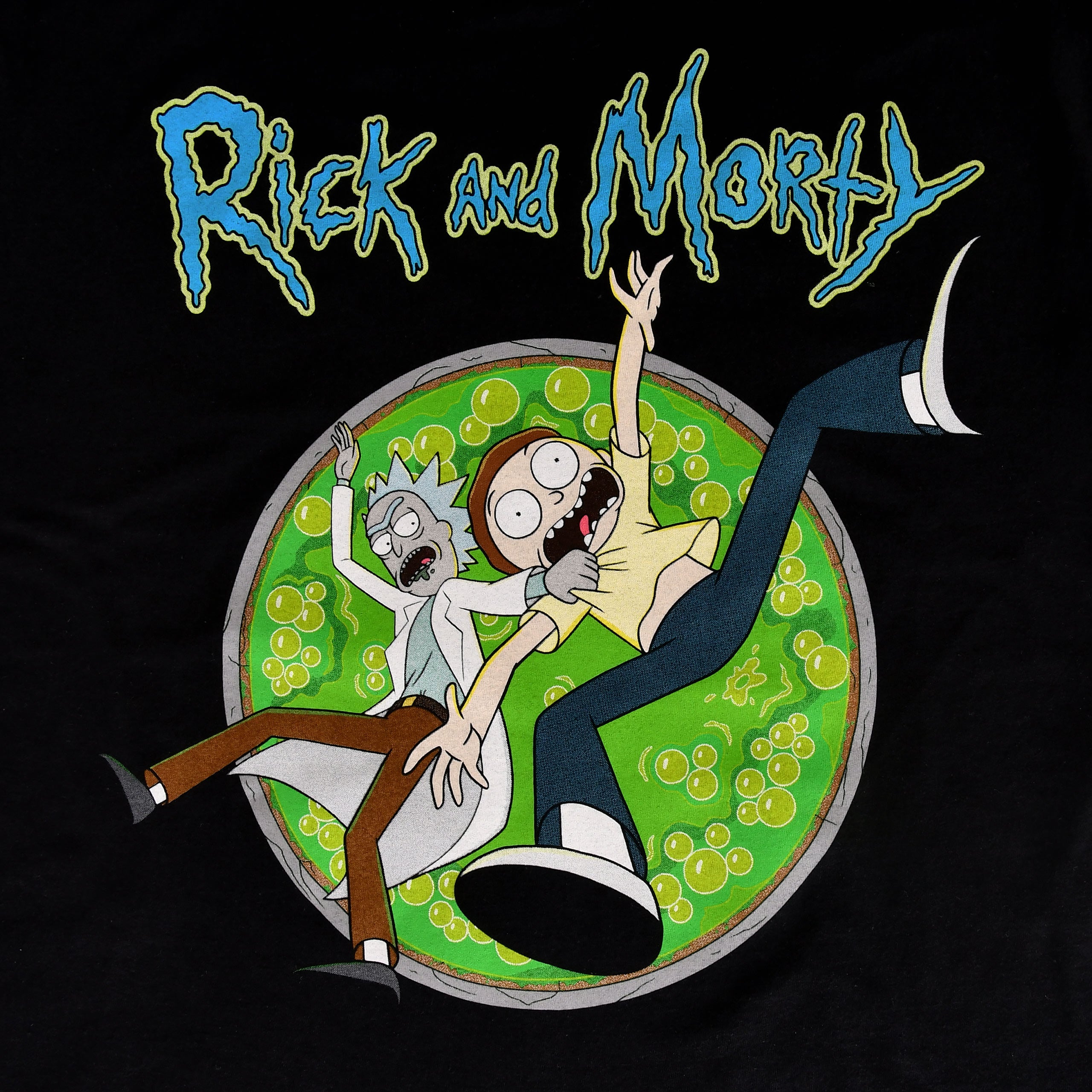 Zdjęcie produktu Rick and Morty - Portal Circle T-Shirt czarne