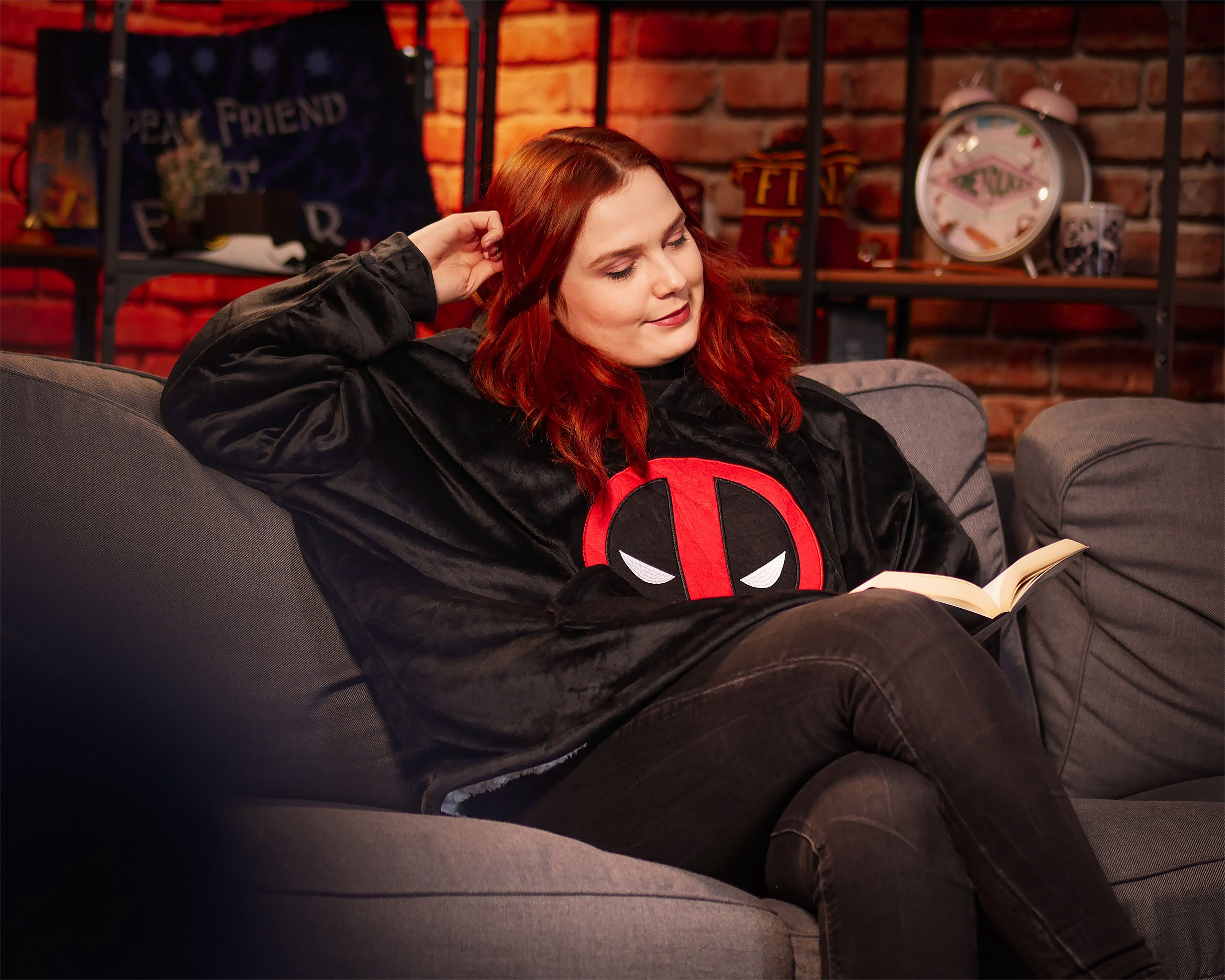 Zdjęcie produktu Deadpool - Logo Oversize Bluza Czarna