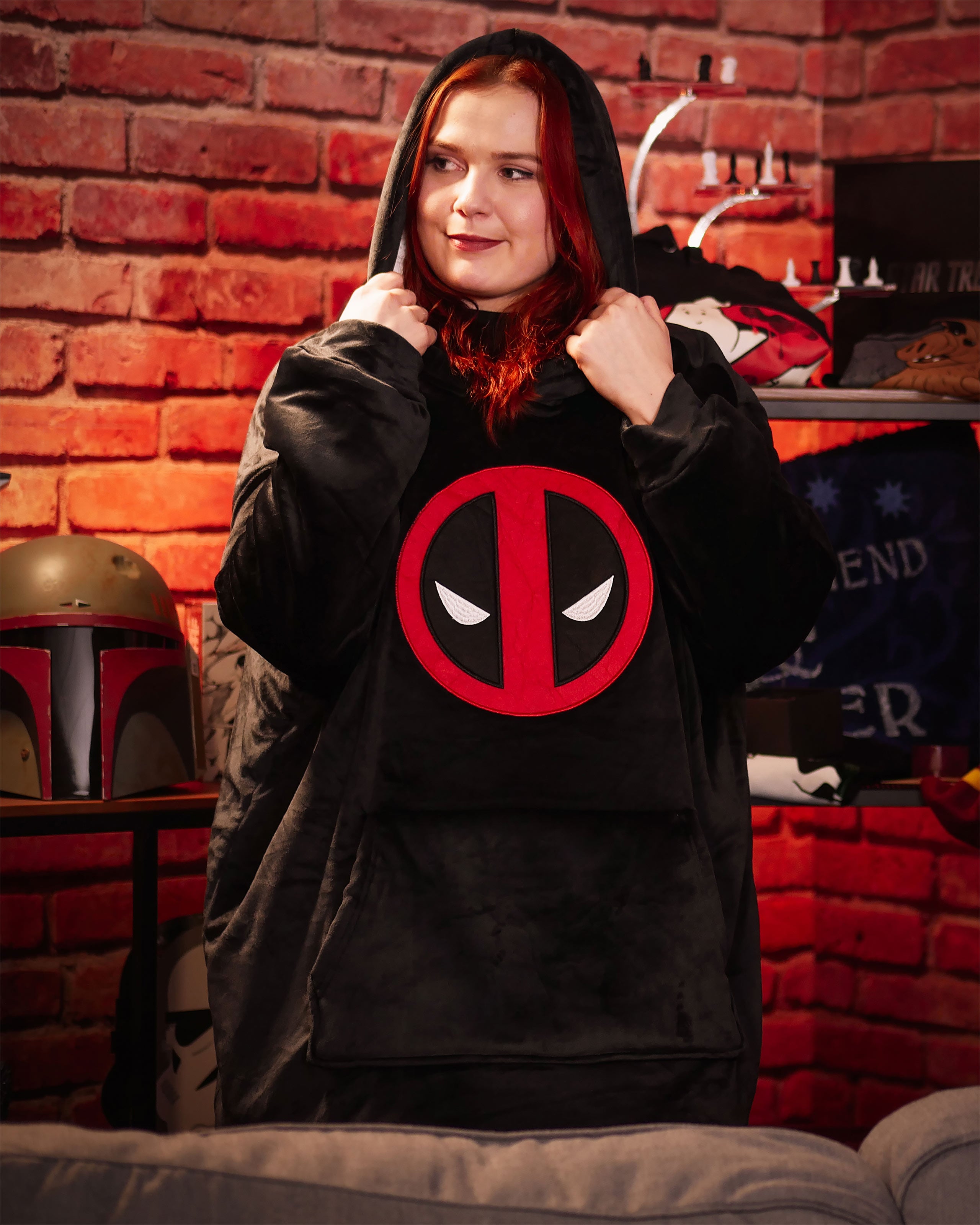 Zdjęcie produktu Deadpool - Logo Oversize Bluza Czarna