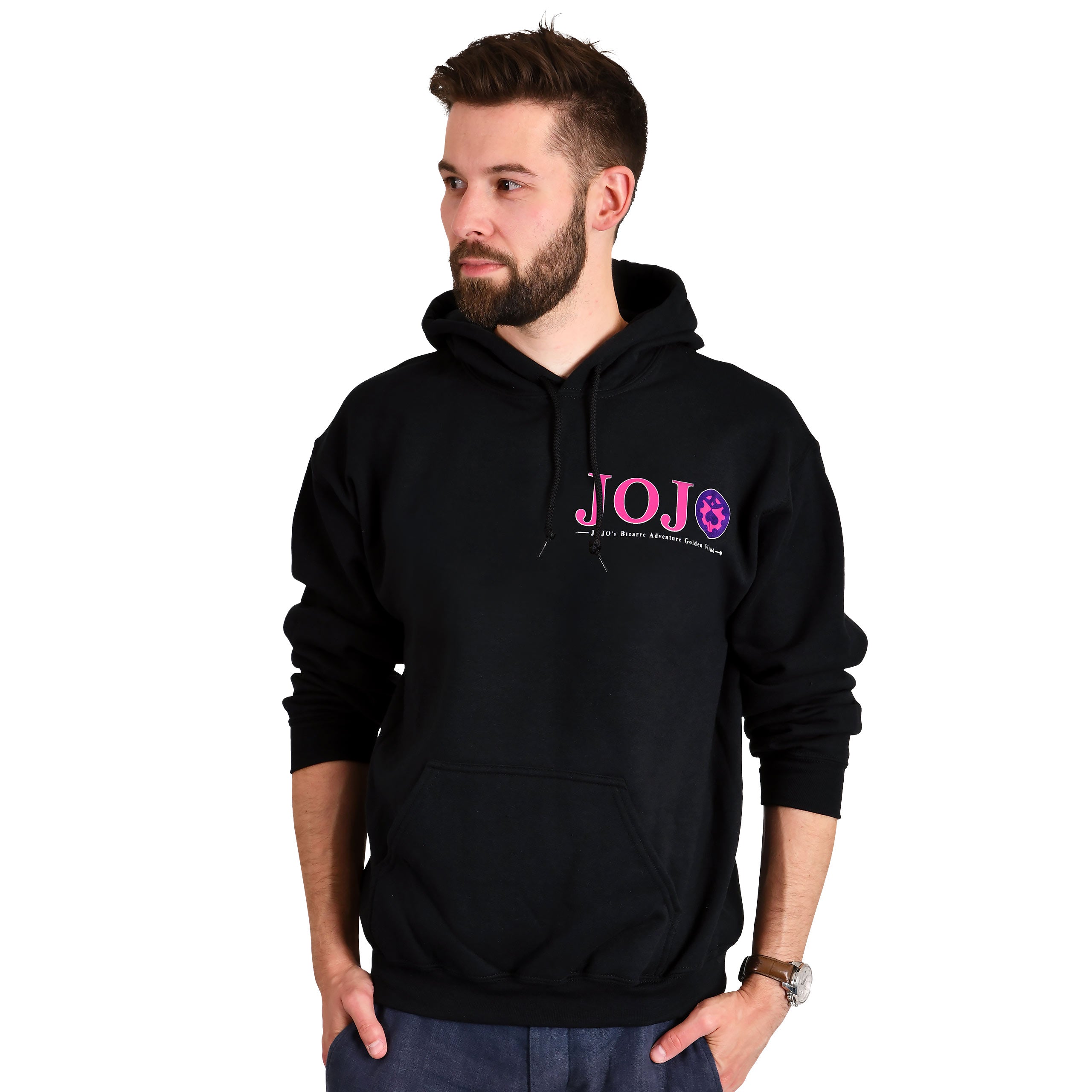 Zdjęcie produktu JoJo's Bizarre Adventure - Bluza z kapturem Giorno i Bruno czarna