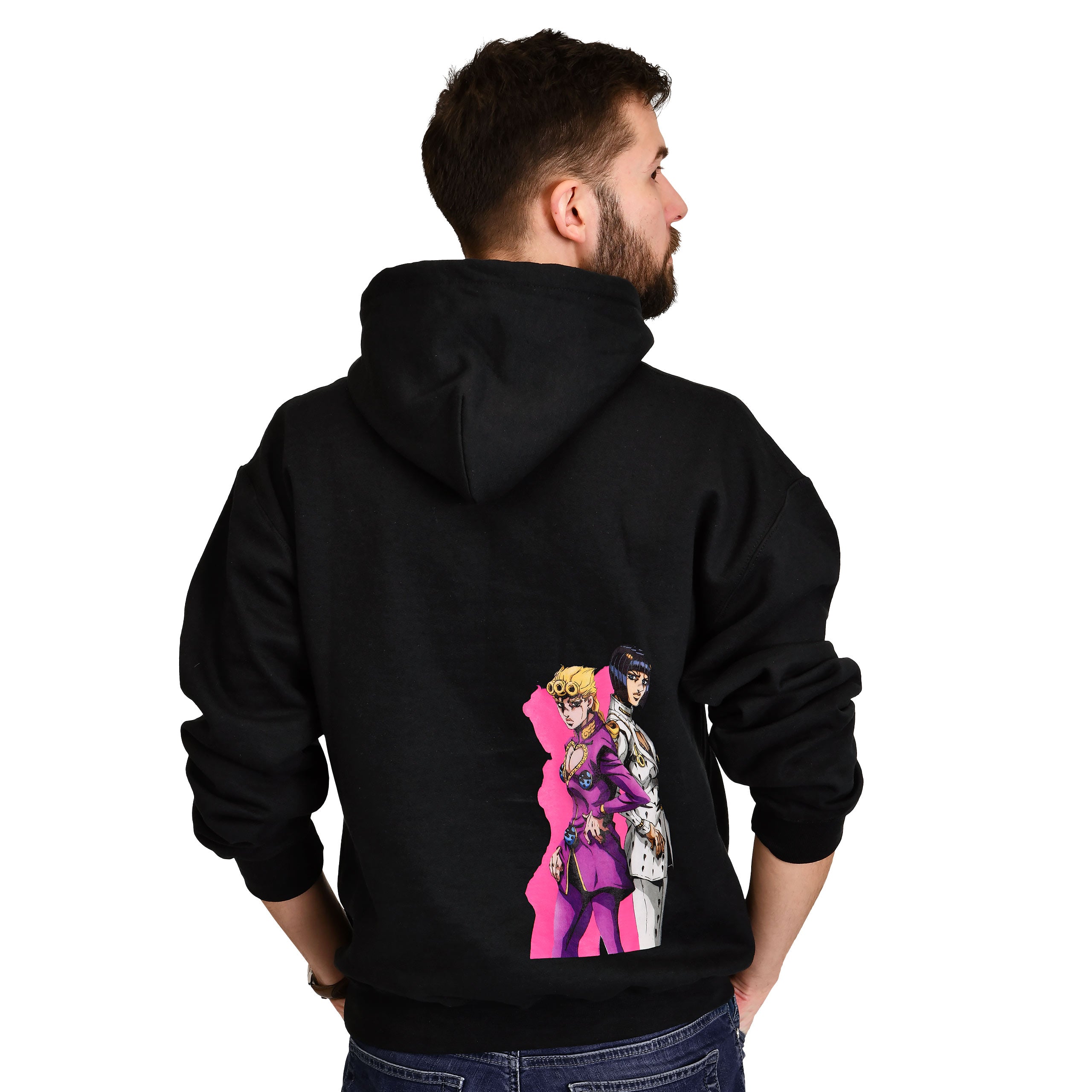Zdjęcie produktu JoJo's Bizarre Adventure - Bluza z kapturem Giorno i Bruno czarna