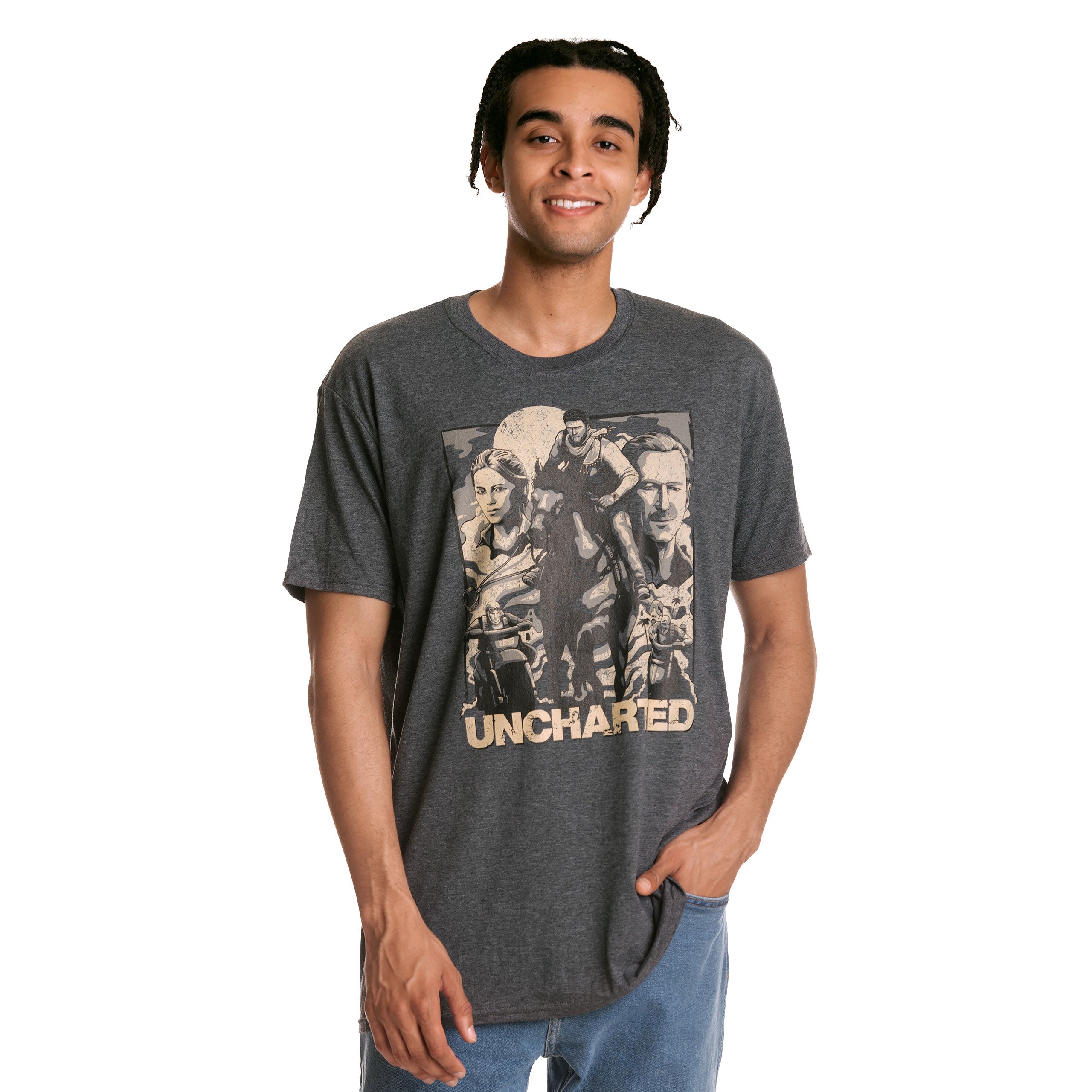 Zdjęcie produktu Uncharted - Cover Page T-Shirt szare