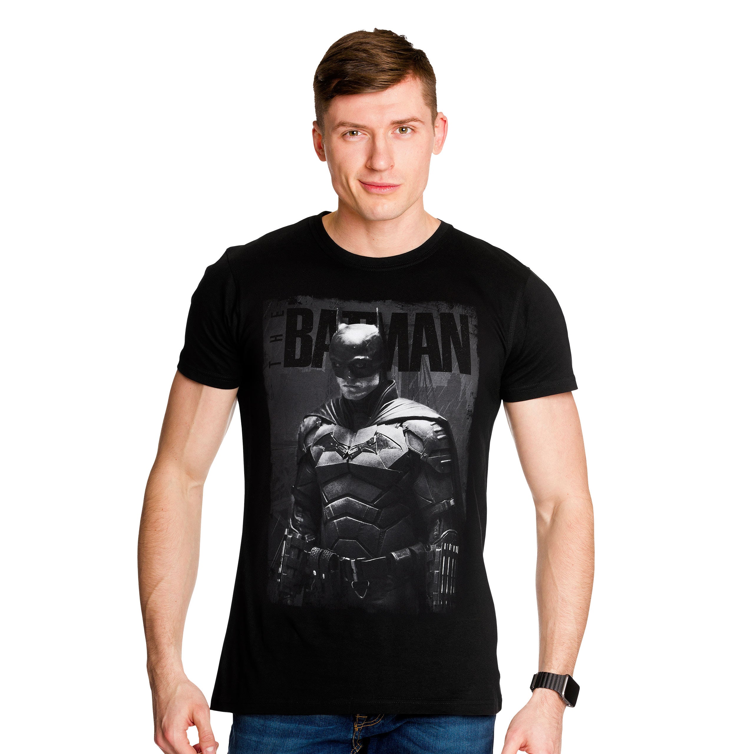 Zdjęcie produktu The Batman - Monochromatyczna Koszulka z Plakatem czarna