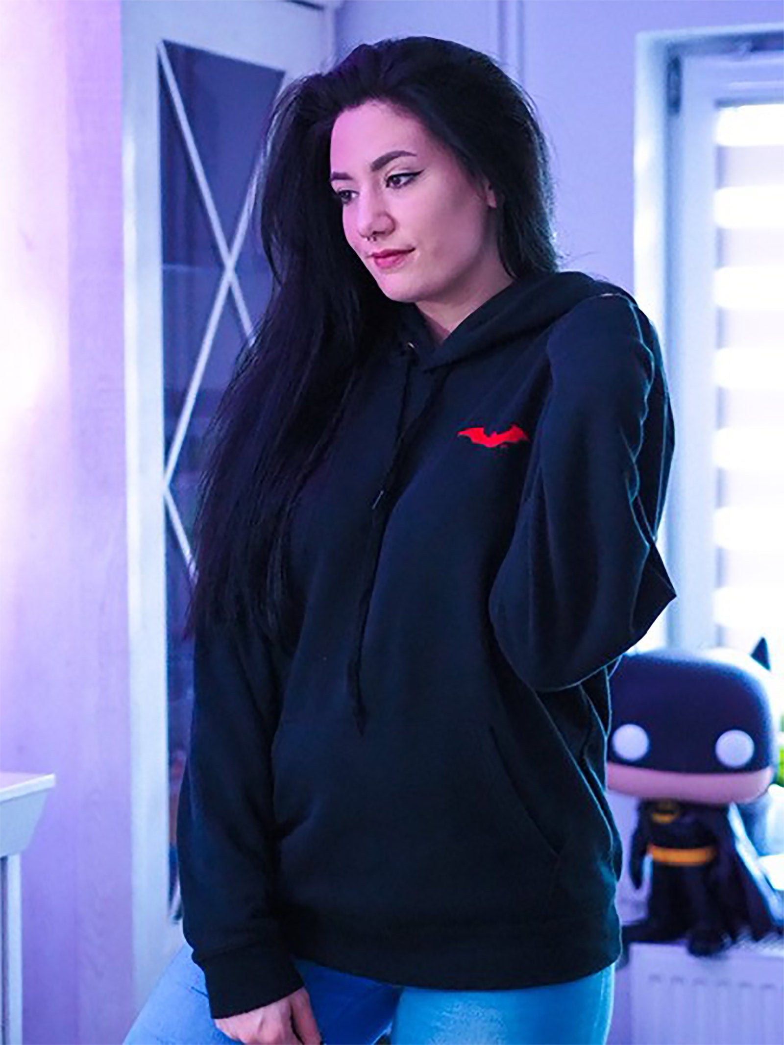 Zdjęcie produktu The Batman Logo Hoodie czarny