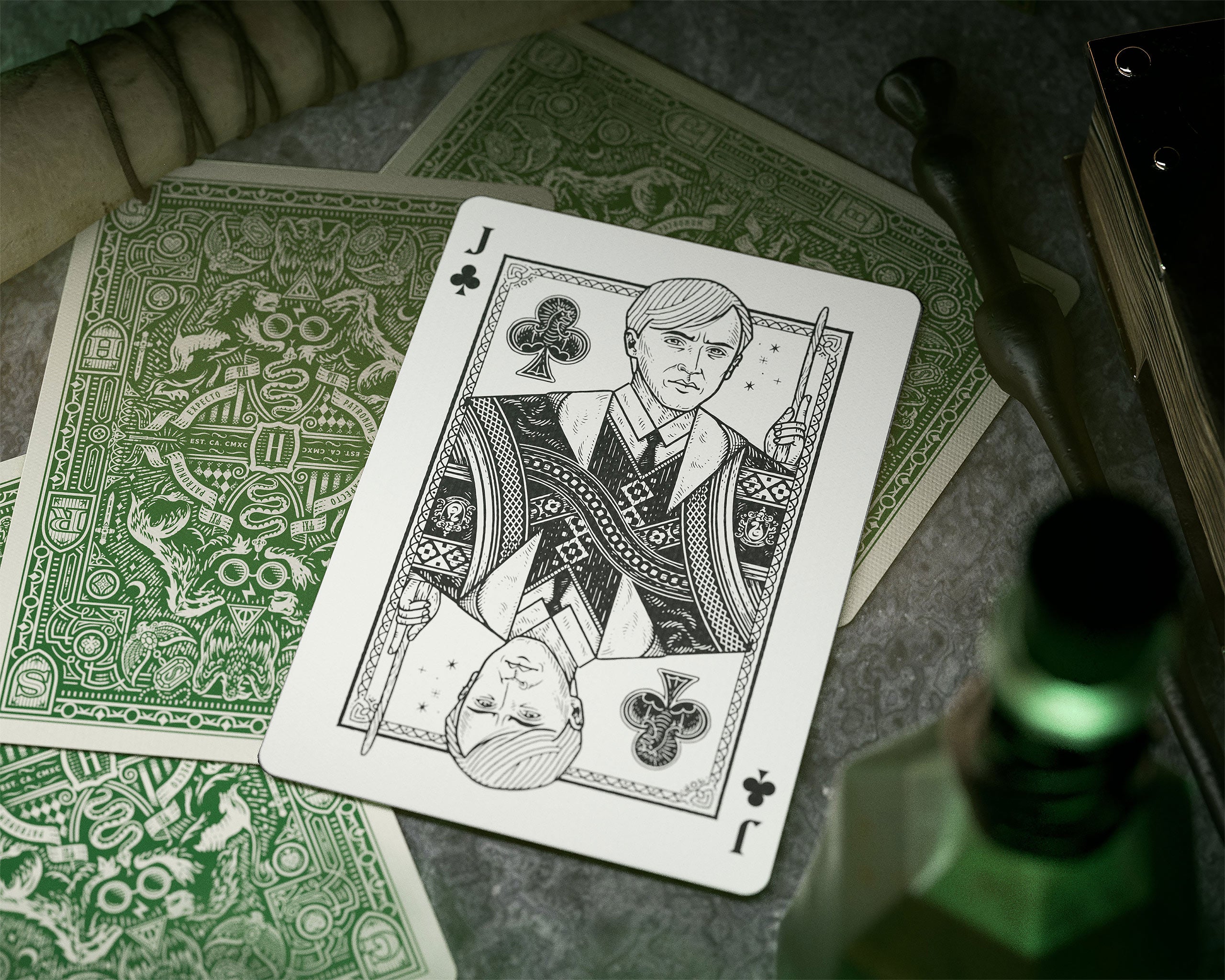 Zdjęcie produktu Harry Potter - Slytherin Gra Karciana Deluxe Edition