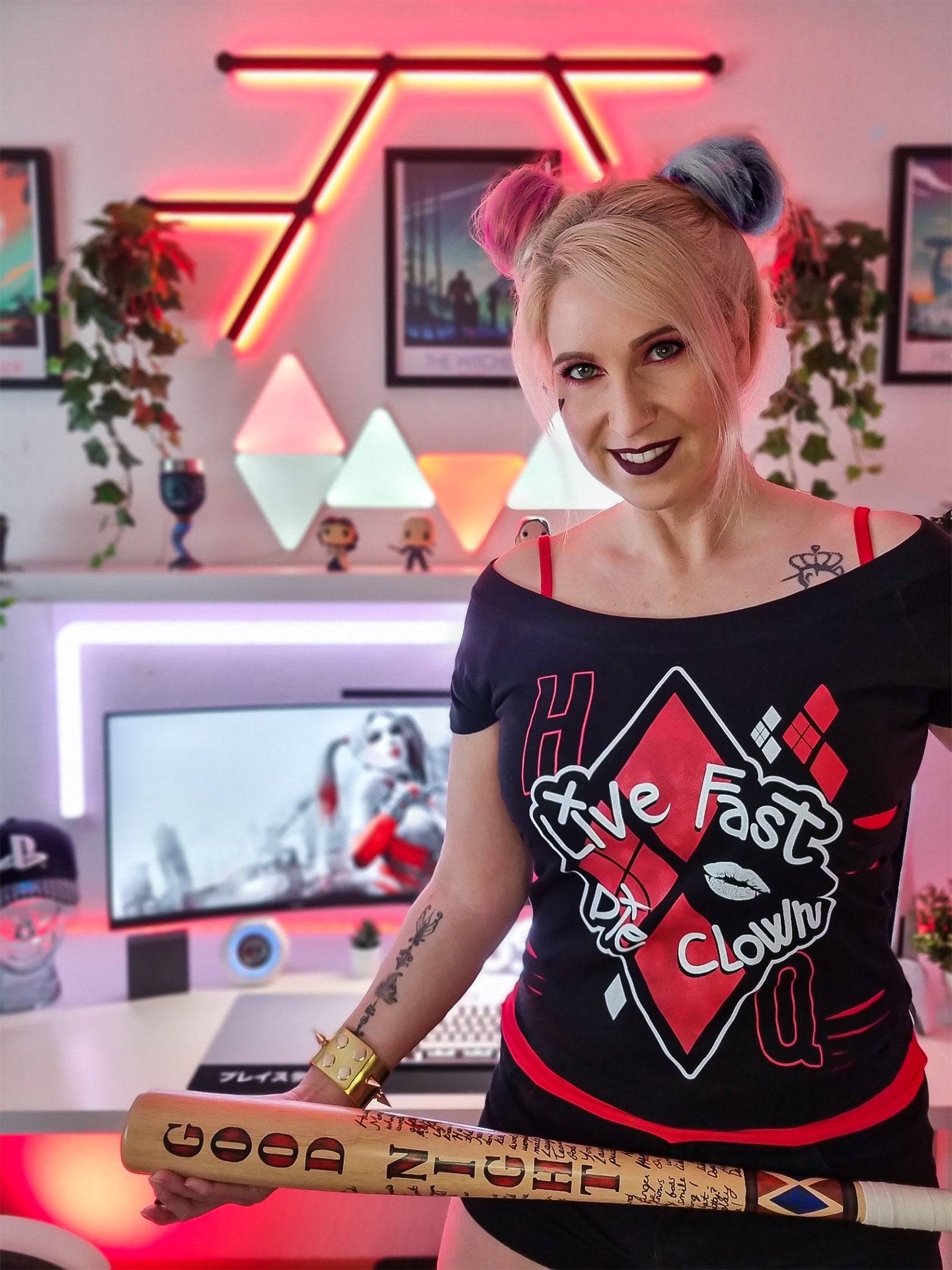 Zdjęcie produktu Harley Quinn - Live Fast Die Clown 2w1 T-Shirt Damskie
