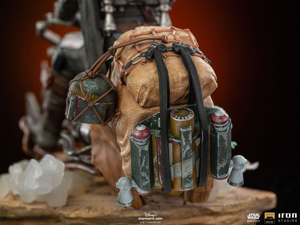 Zdjęcie produktu Mando z Speederem BDS Art Scale Deluxe Statua - Star Wars The Mandalorian
