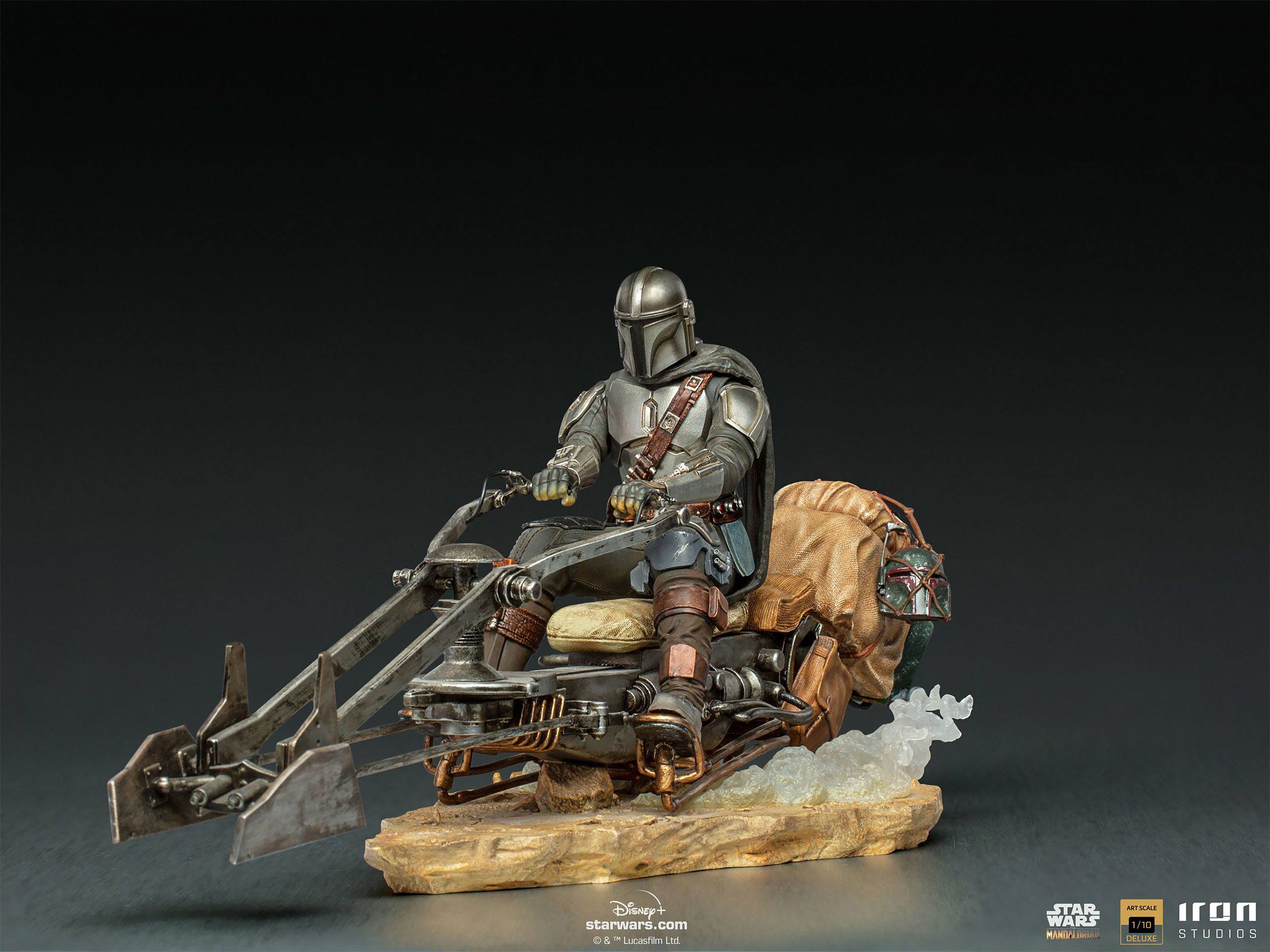 Zdjęcie produktu Mando z Speederem BDS Art Scale Deluxe Statua - Star Wars The Mandalorian