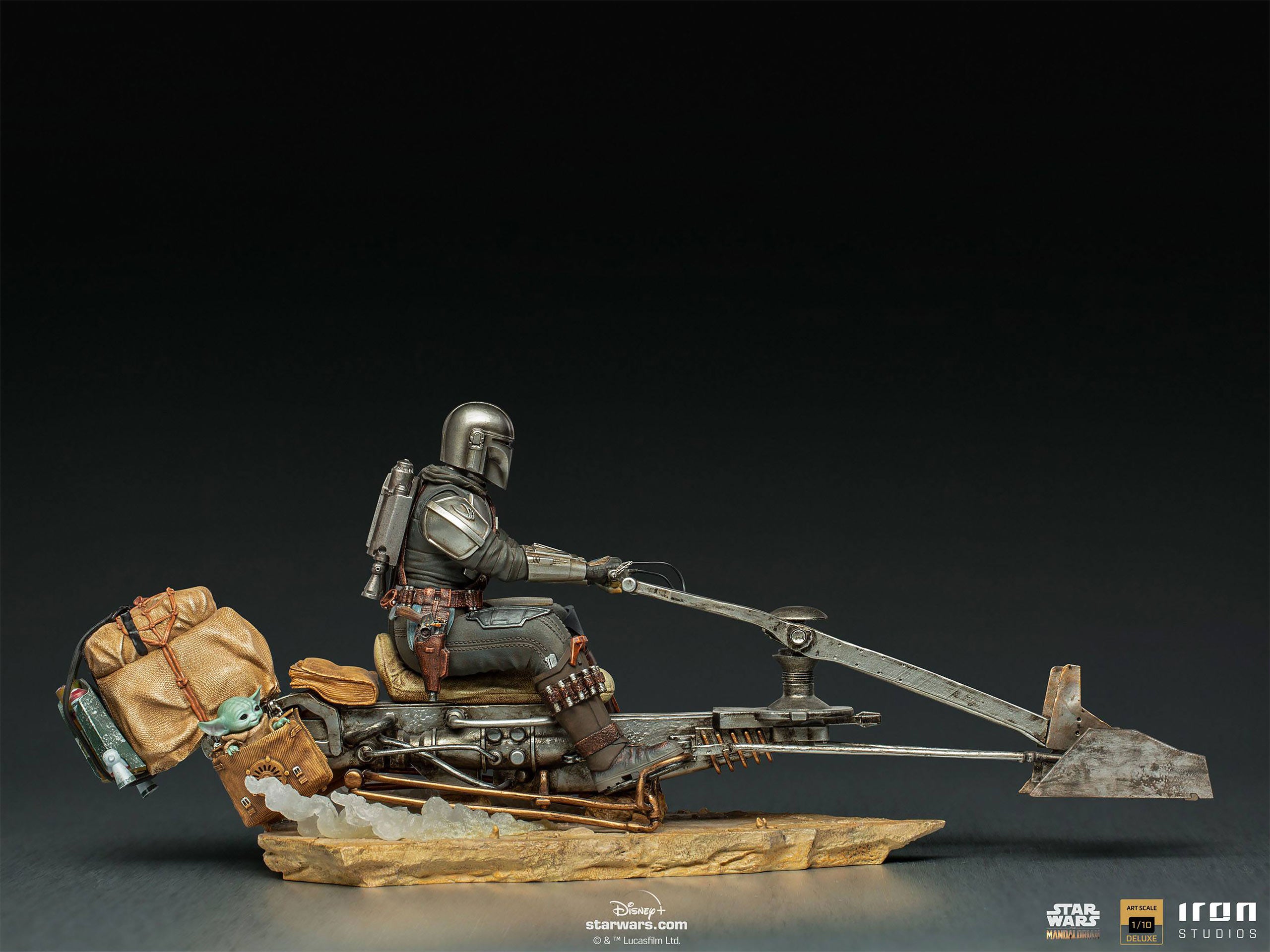 Zdjęcie produktu Mando z Speederem BDS Art Scale Deluxe Statua - Star Wars The Mandalorian