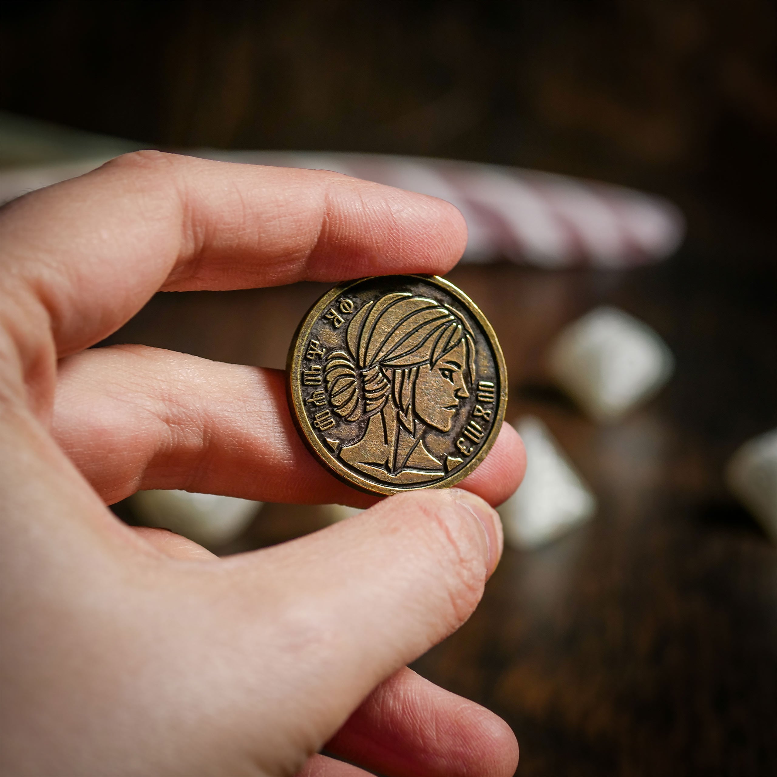 Product image Witcher - Ciri Lady of Space & Time RPG Dice Set 7pcs with Collector's Coin