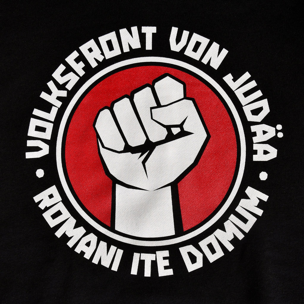 Zdjęcie produktu Bluza z kapturem Volksfront von Judäa dla fanów Monty Pythona czarna