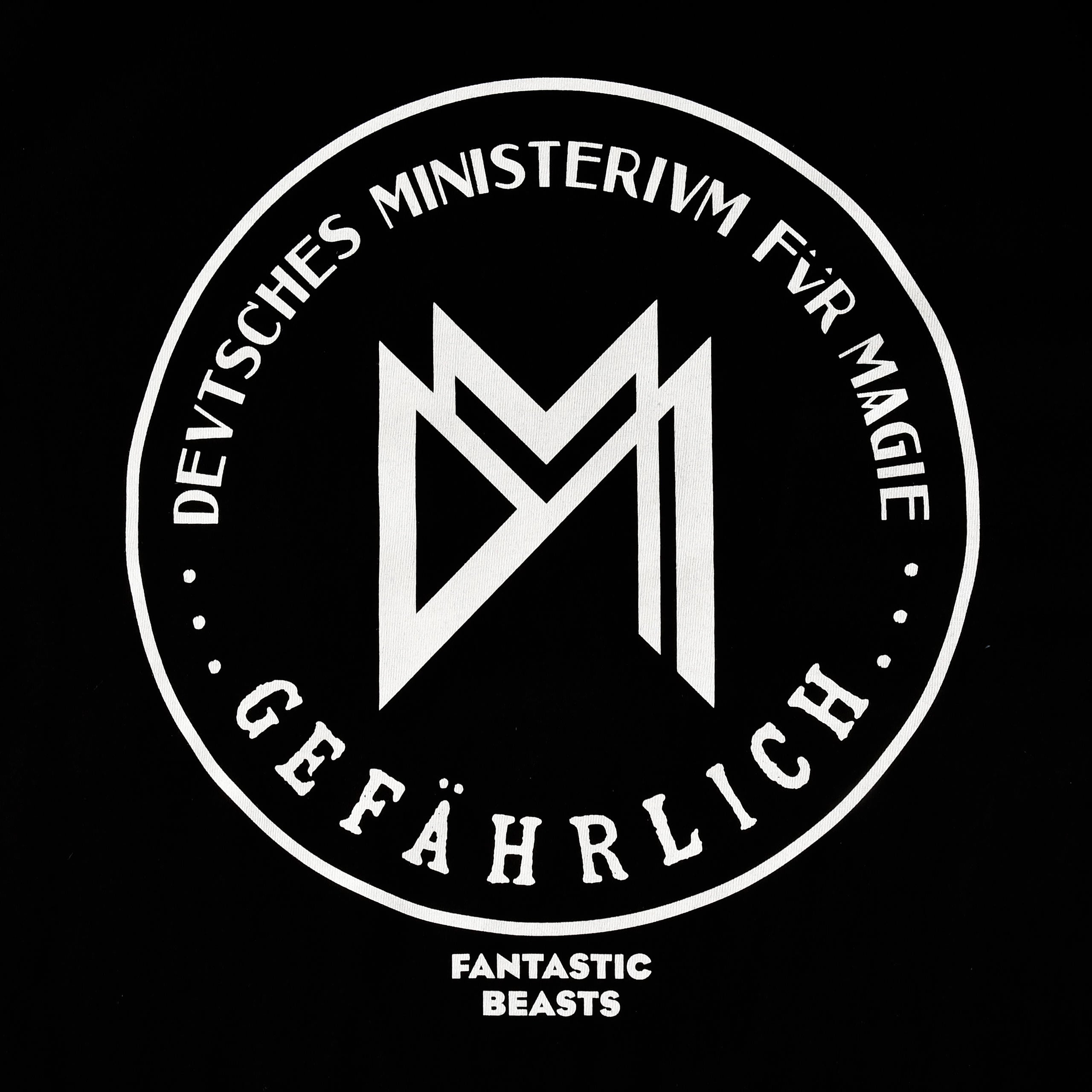 Zdjęcie produktu Czarna koszulka Niemieckie Ministerstwo Magii - Fantastyczne Zwierzęta