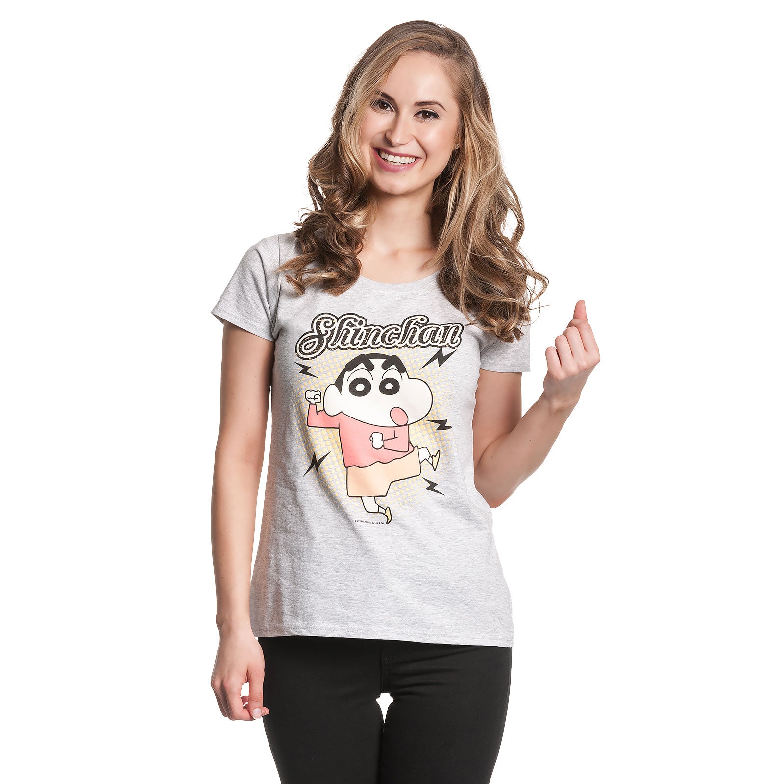 Zdjęcie produktu Shin-Chan - Dance T-Shirt damskie szare