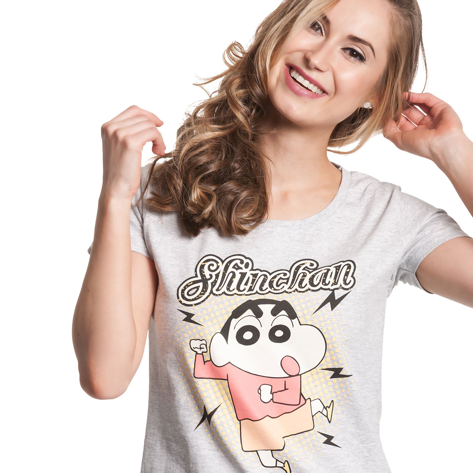 Zdjęcie produktu Shin-Chan - Dance T-Shirt damskie szare