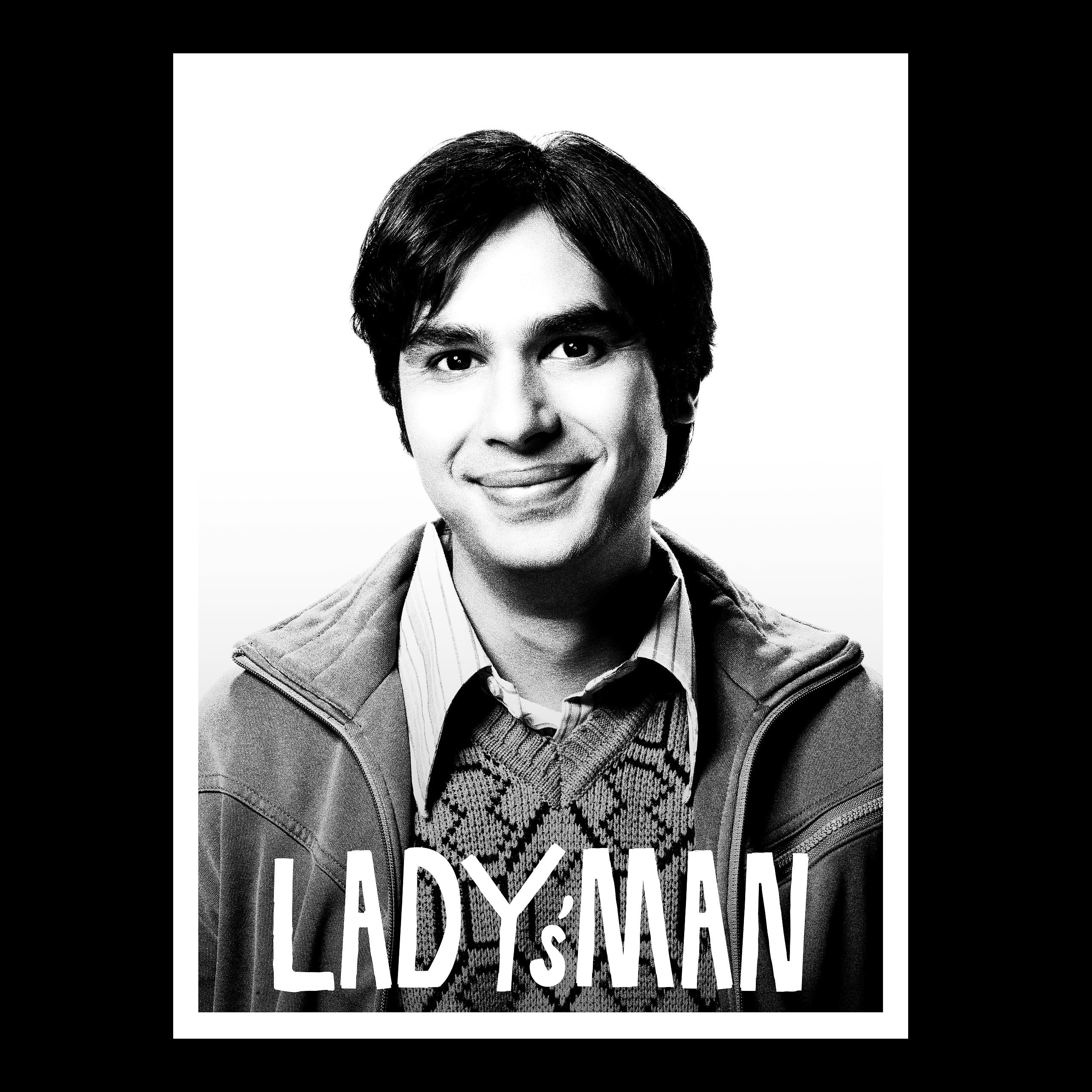 Product image Raj Lady's Man T-Shirt black - The Big Bang Theory