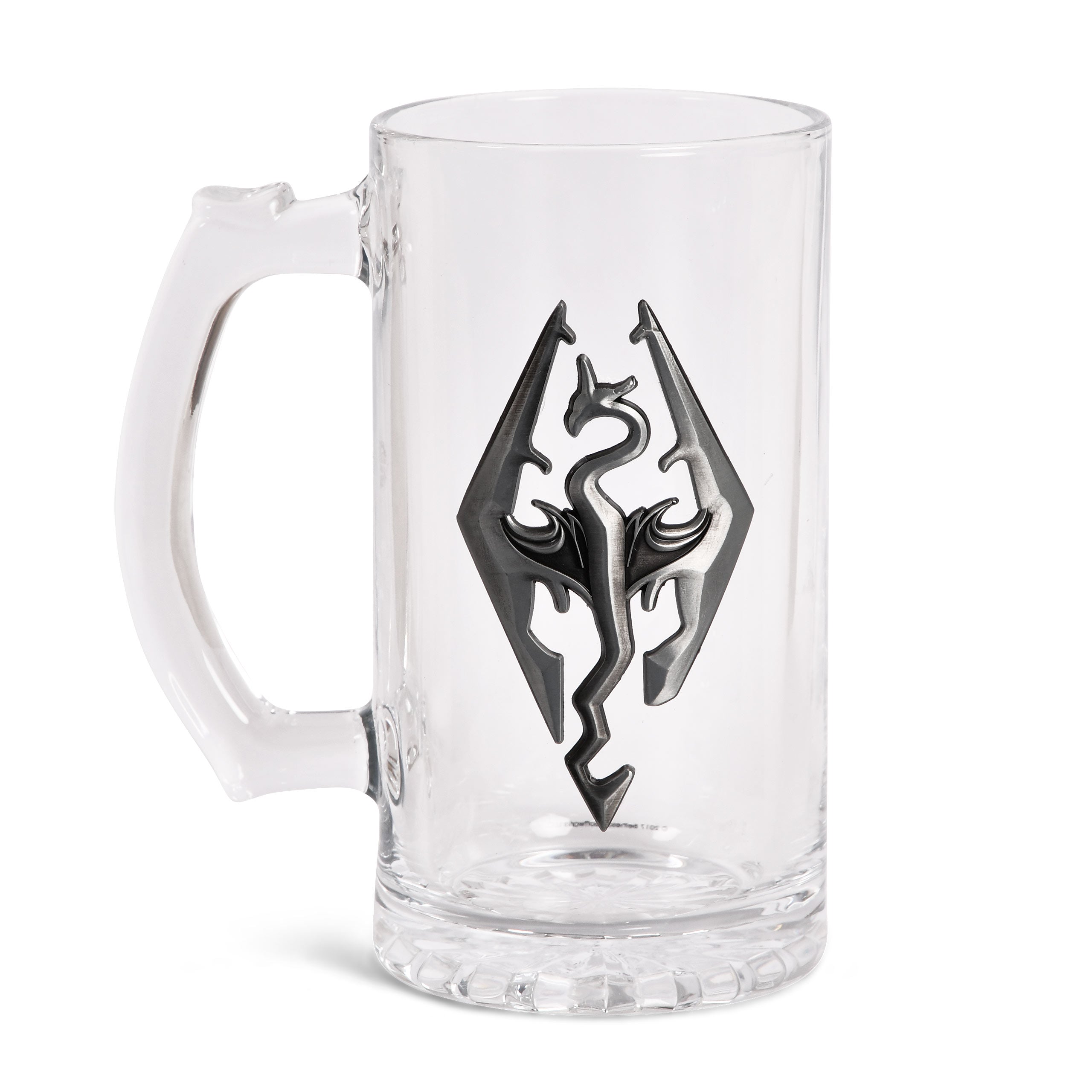 Zdjęcie produktu Skyrim - Szklany kufel z symbolem smoka