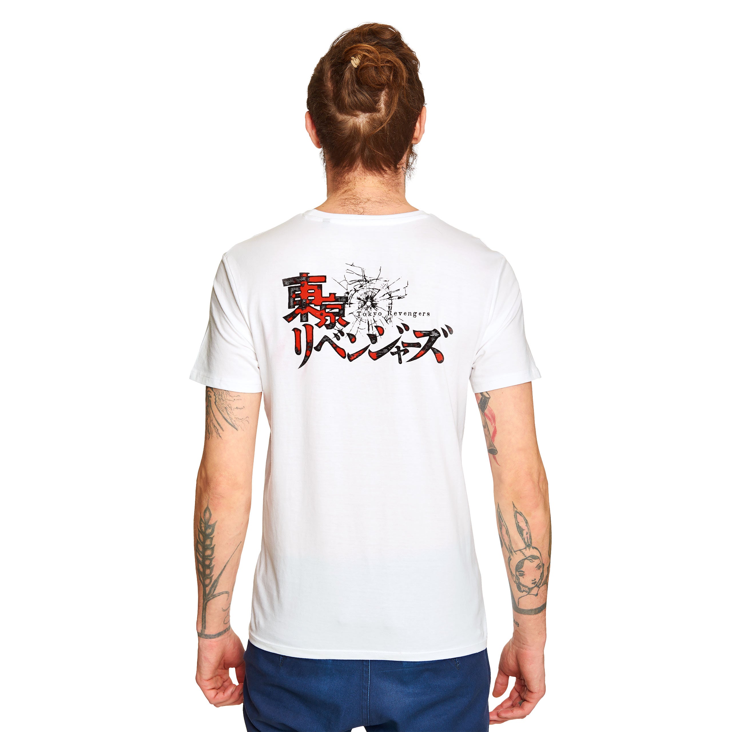 Zdjęcie produktu Tokyo Revengers - Żółte Logo Kwadratowe T-Shirt biały