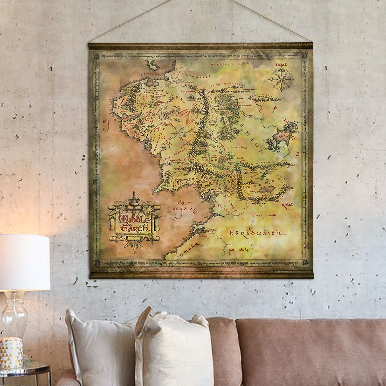 Zdjęcie produktu Władca Pierścieni - Mapa Śródziemia Wall Scroll