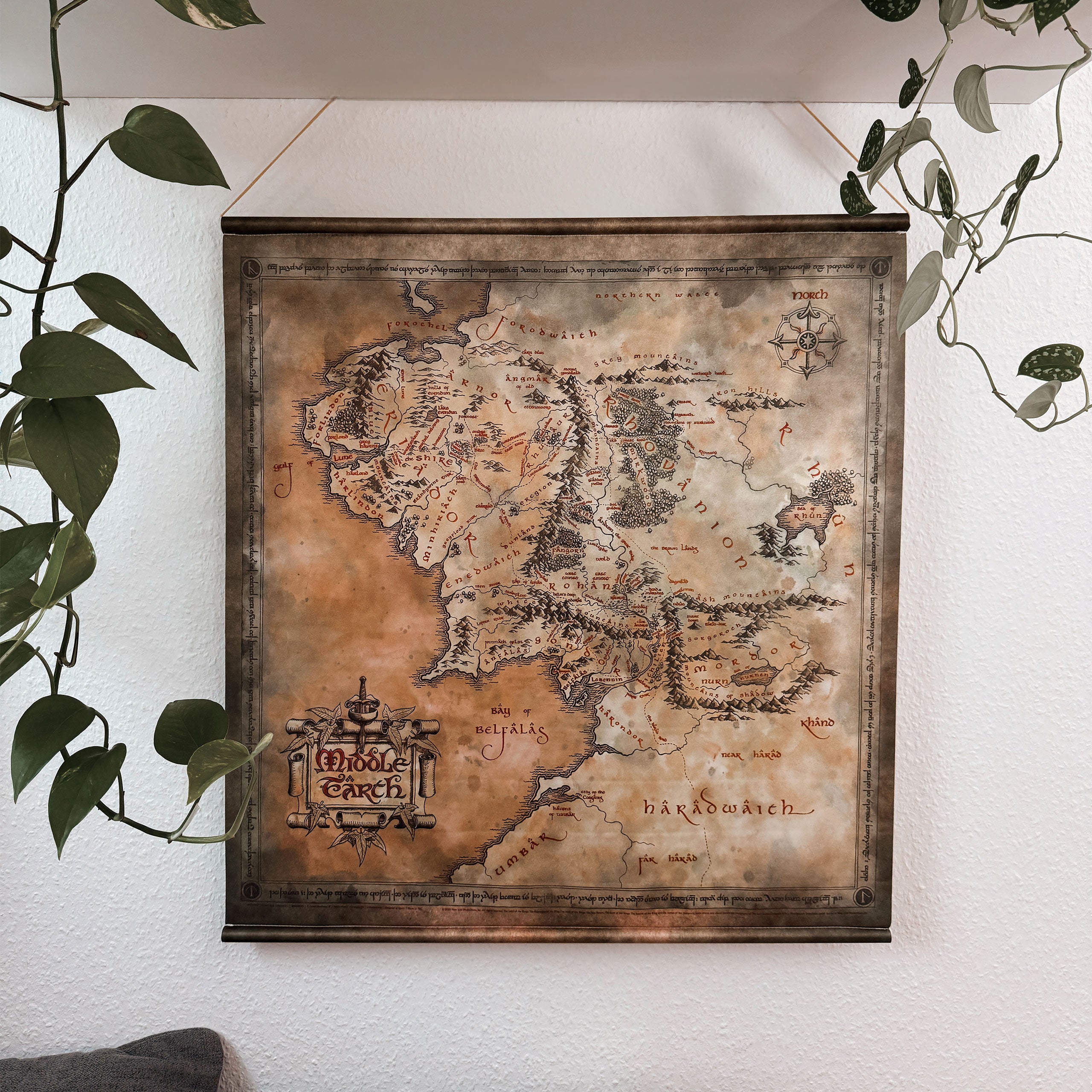 Zdjęcie produktu Władca Pierścieni - Mapa Śródziemia Wall Scroll