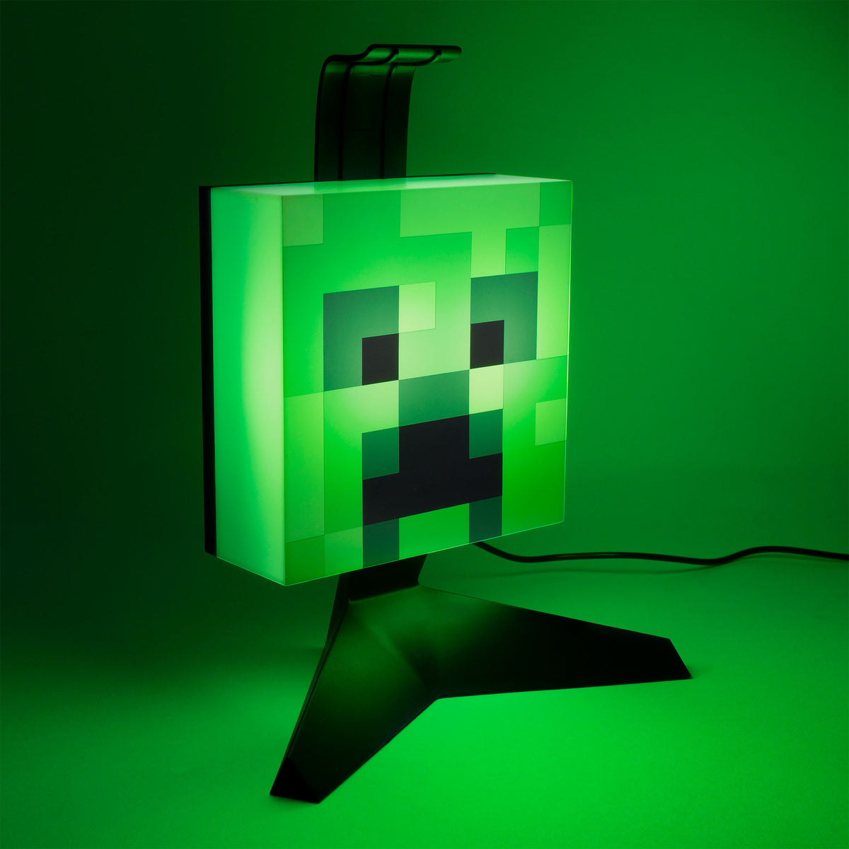 Zdjęcie produktu Stojak na słuchawki Creeper z oświetleniem - Minecraft