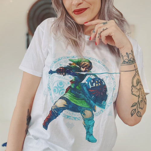 Zdjęcie produktu Zelda - Skyward Sword Pose T-Shirt biały