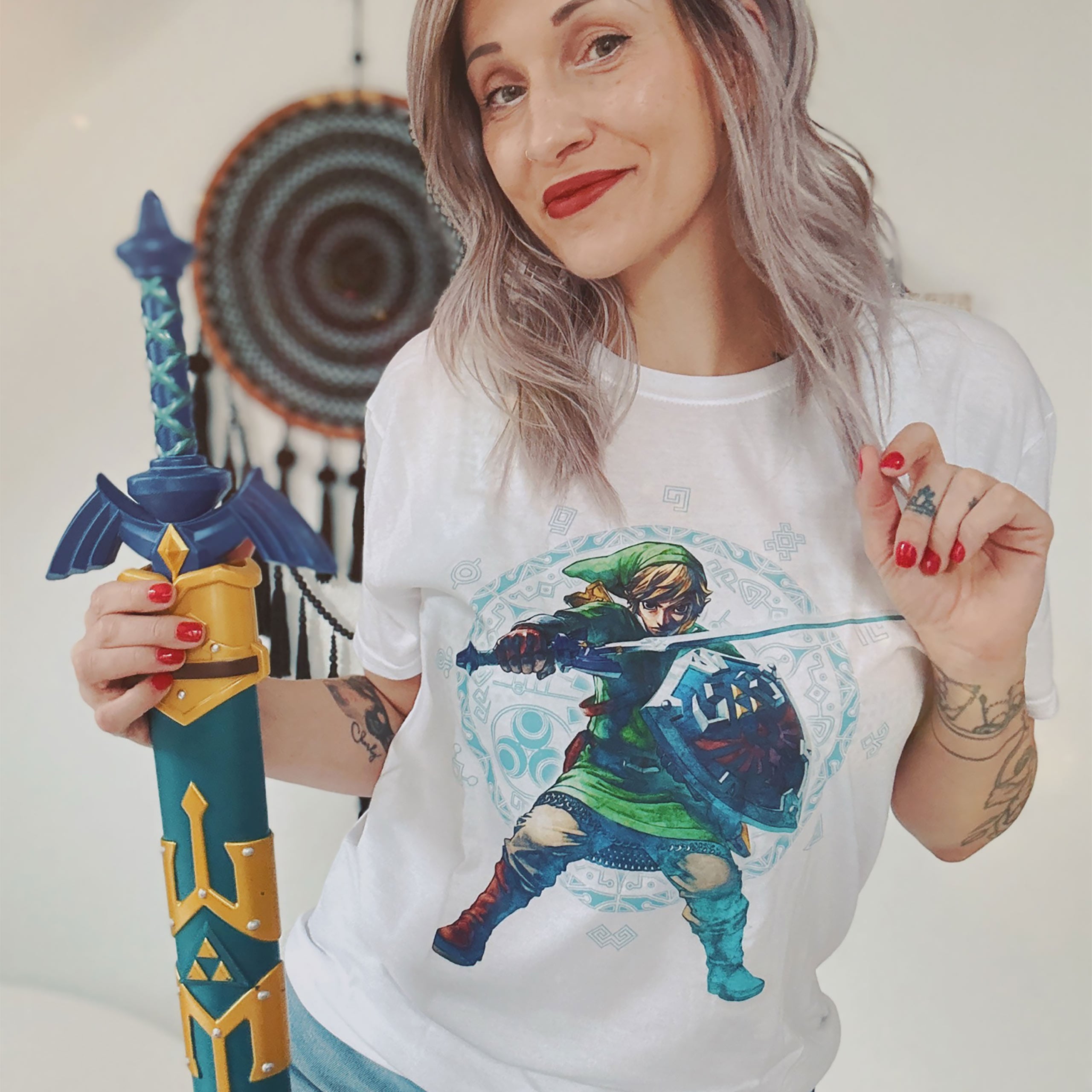 Zdjęcie produktu Zelda - Skyward Sword Pose T-Shirt biały