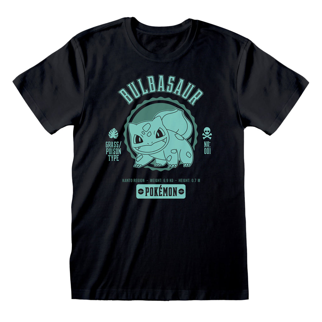 Zdjęcie produktu Pokemon - Bisasam College T-Shirt czarne
