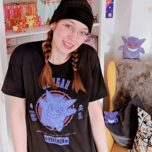Zdjęcie produktu Pokemon - Gengar College T-Shirt czarne