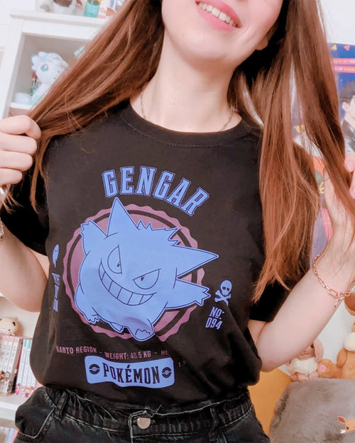 Zdjęcie produktu Pokemon - Gengar College T-Shirt czarne