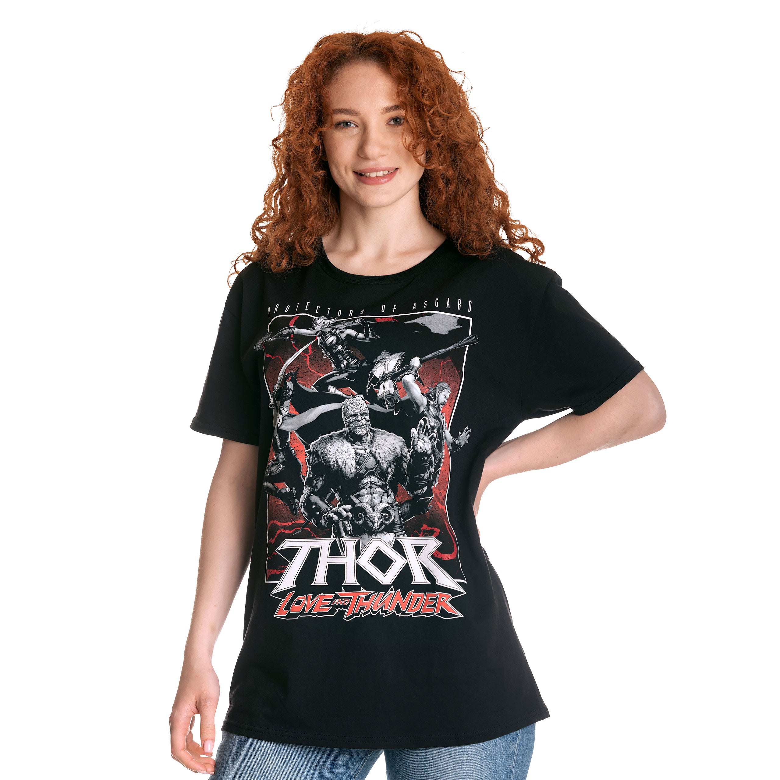 Zdjęcie produktu Thor Love & Thunder - Protectors of Asgard T-Shirt czarny