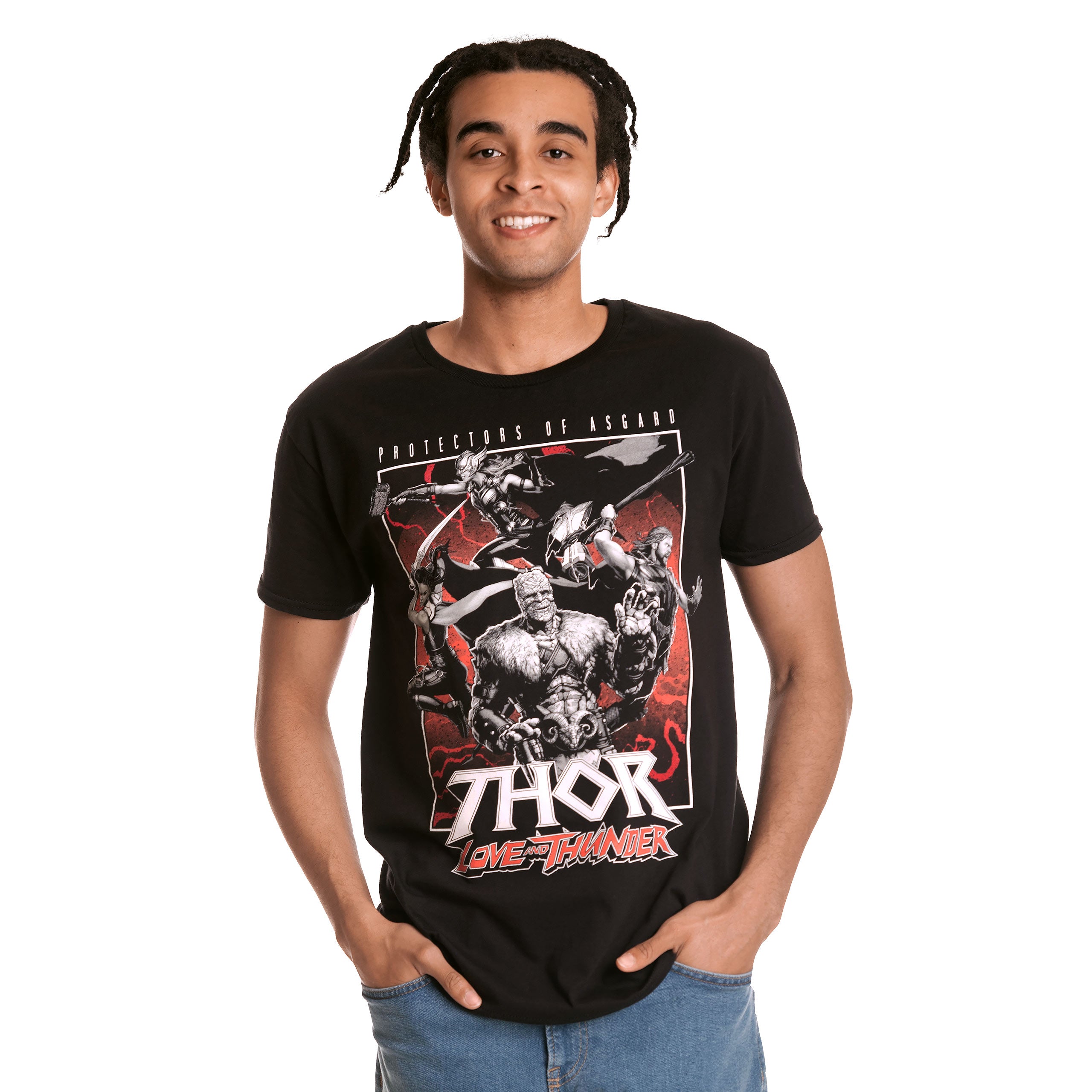 Zdjęcie produktu Thor Love & Thunder - Protectors of Asgard T-Shirt czarny