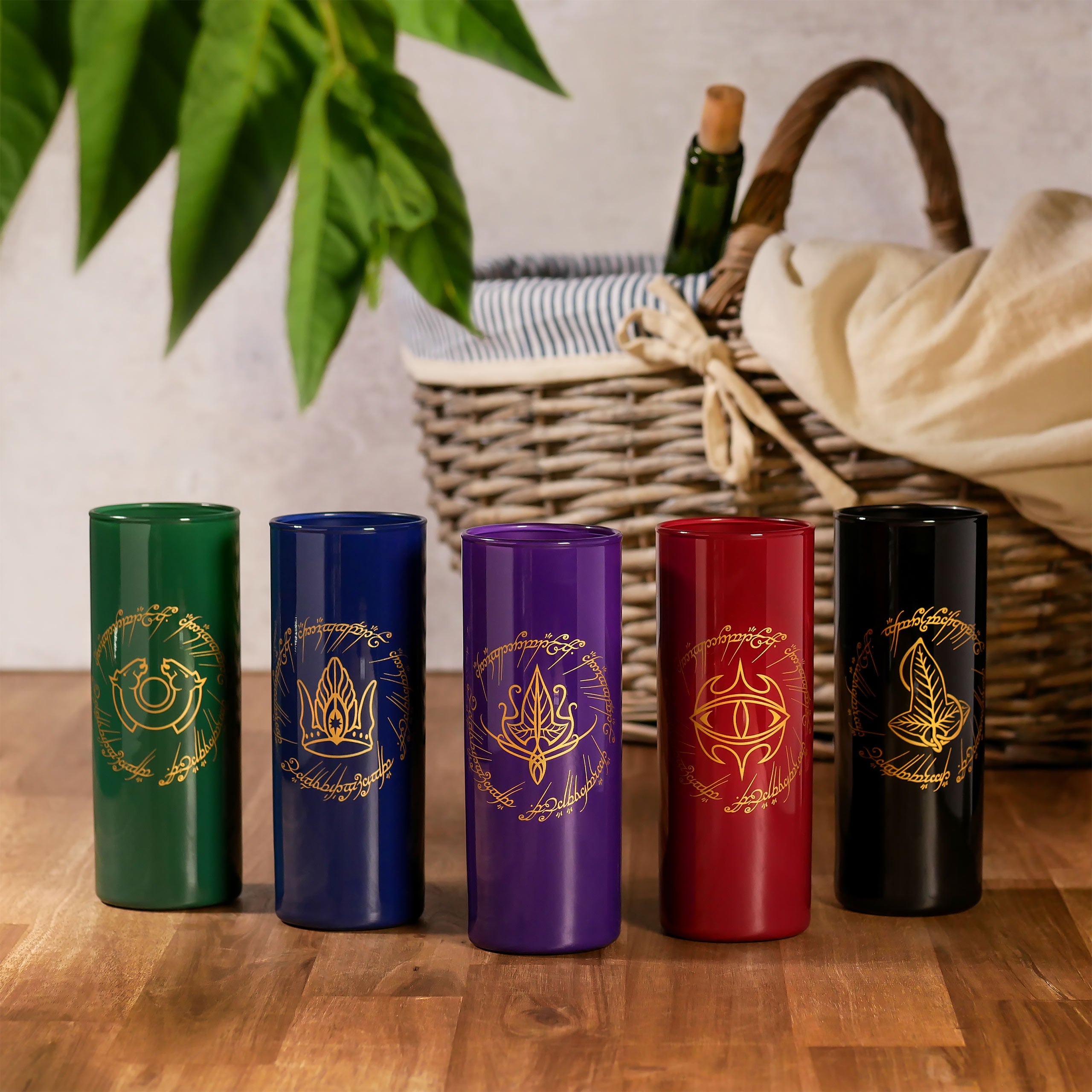 Product image Middle Earth Symbol Glass Set 5-piece - The Lord of the Rings