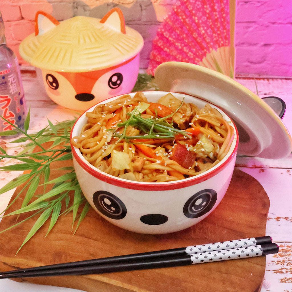 Zdjęcie produktu Miska Panda Kawaii z pokrywką dla fanów anime
