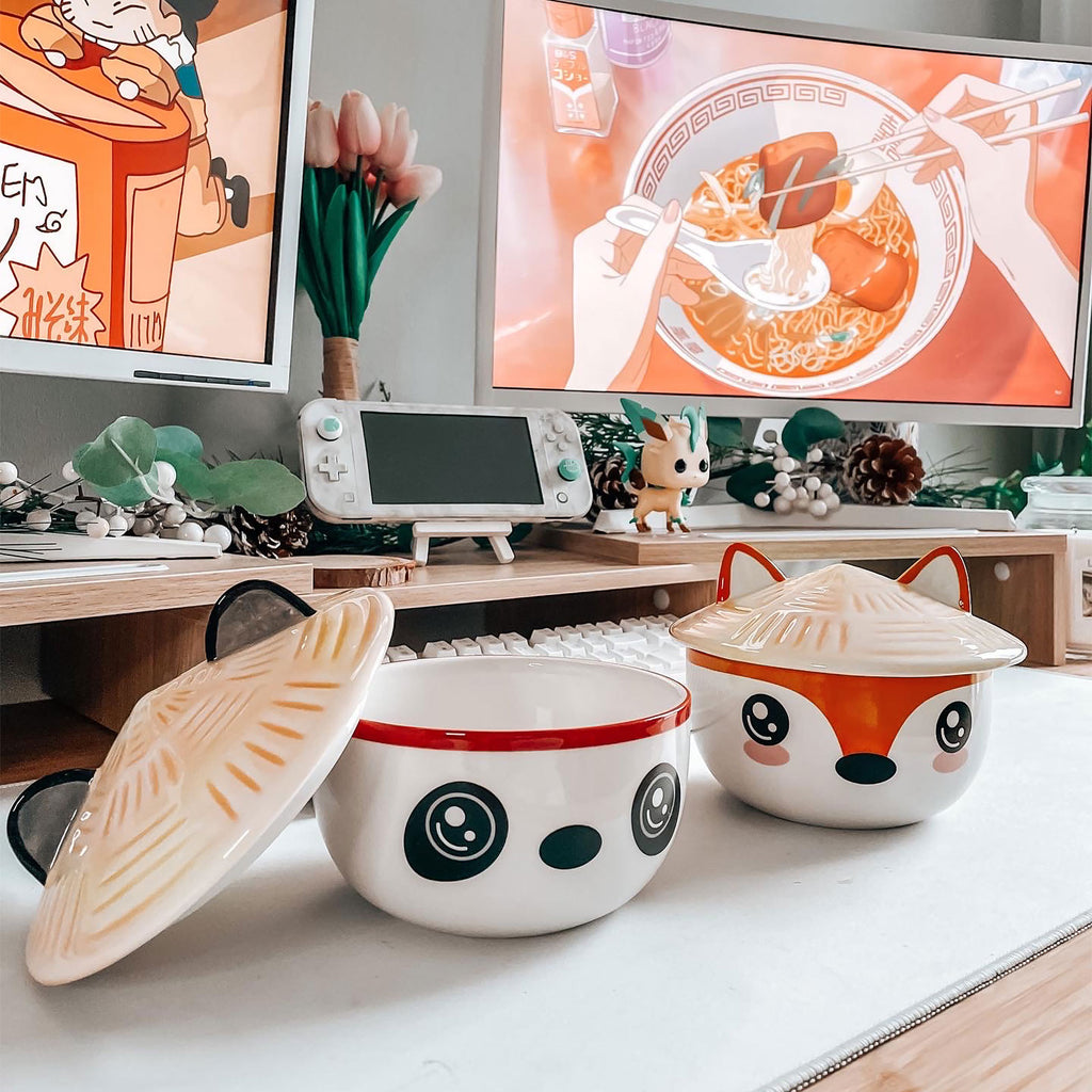 Zdjęcie produktu Miska Panda Kawaii z pokrywką dla fanów anime