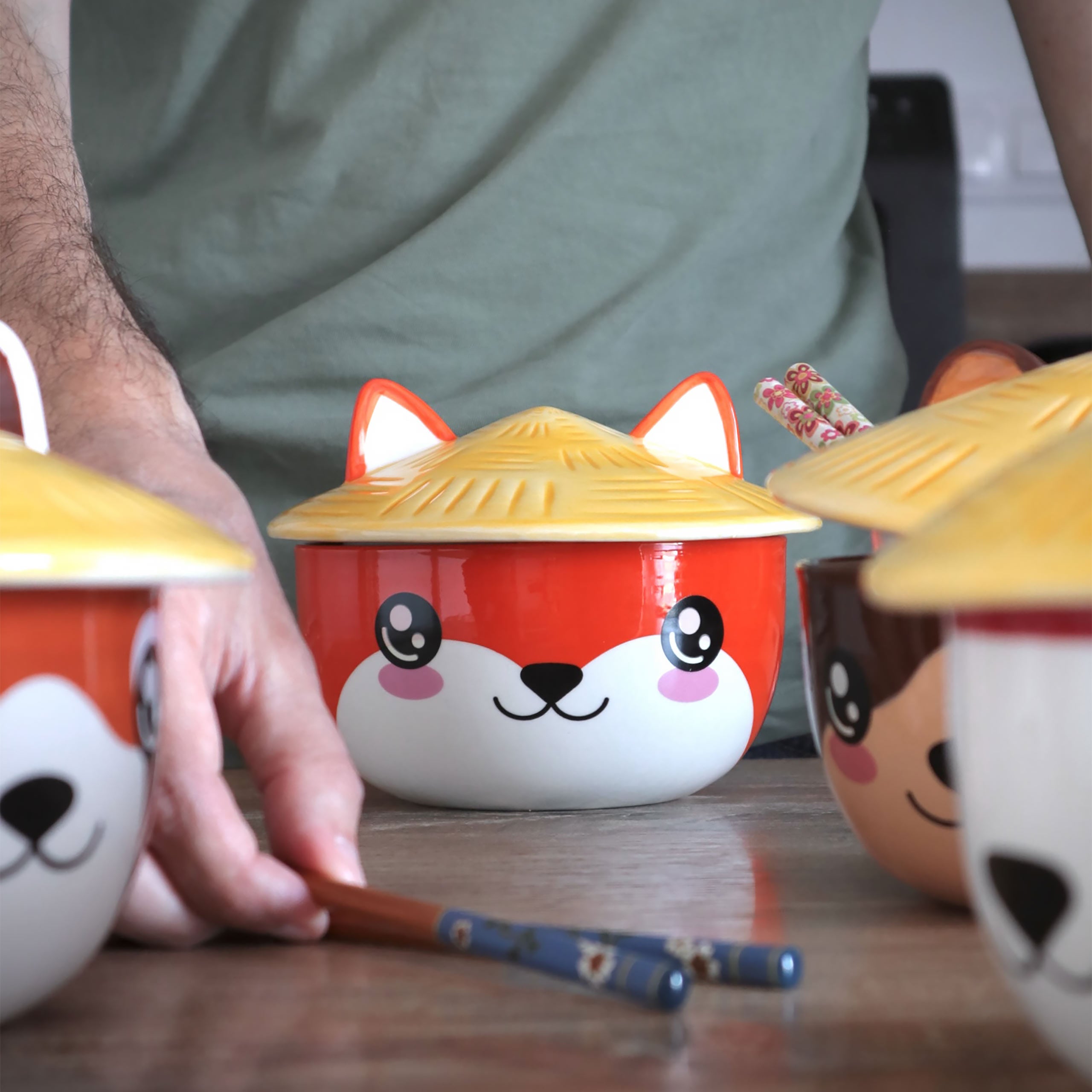 Product image Fox Kawaii Bowl with Lid for Anime Fans